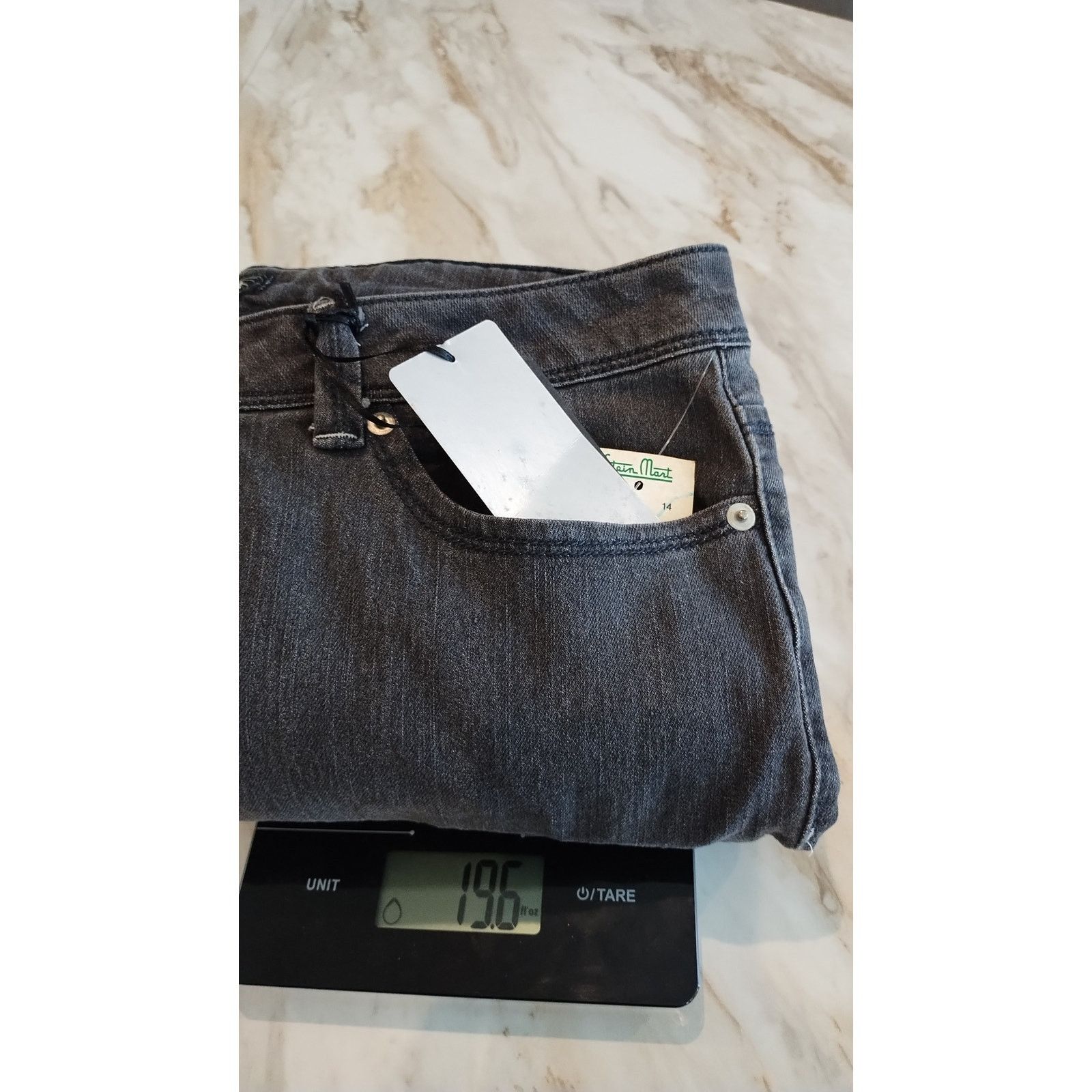 Bacco Bucci Baccini Women Stretch Straight Leg Gray Denim Jeans Size 14 Size 36" / US 14 / IT 50 - 17 Thumbnail