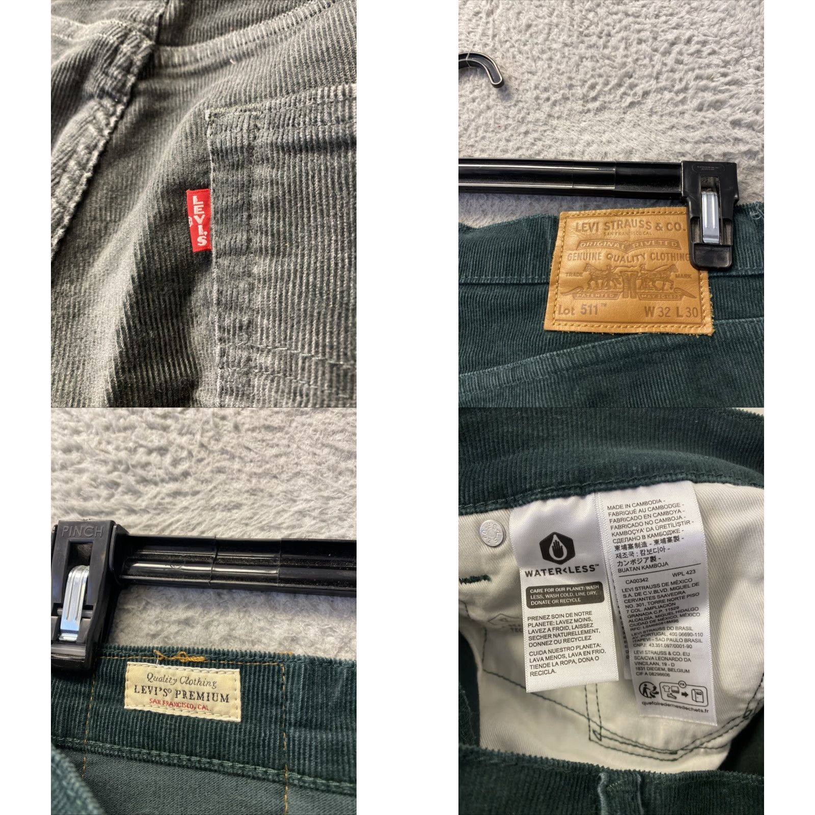 Levi's VINTAGE Levi's Corduroy Pants Men’s 32 x 30 Dark Green /0417 Size US 32 / EU 48 - 8 Thumbnail