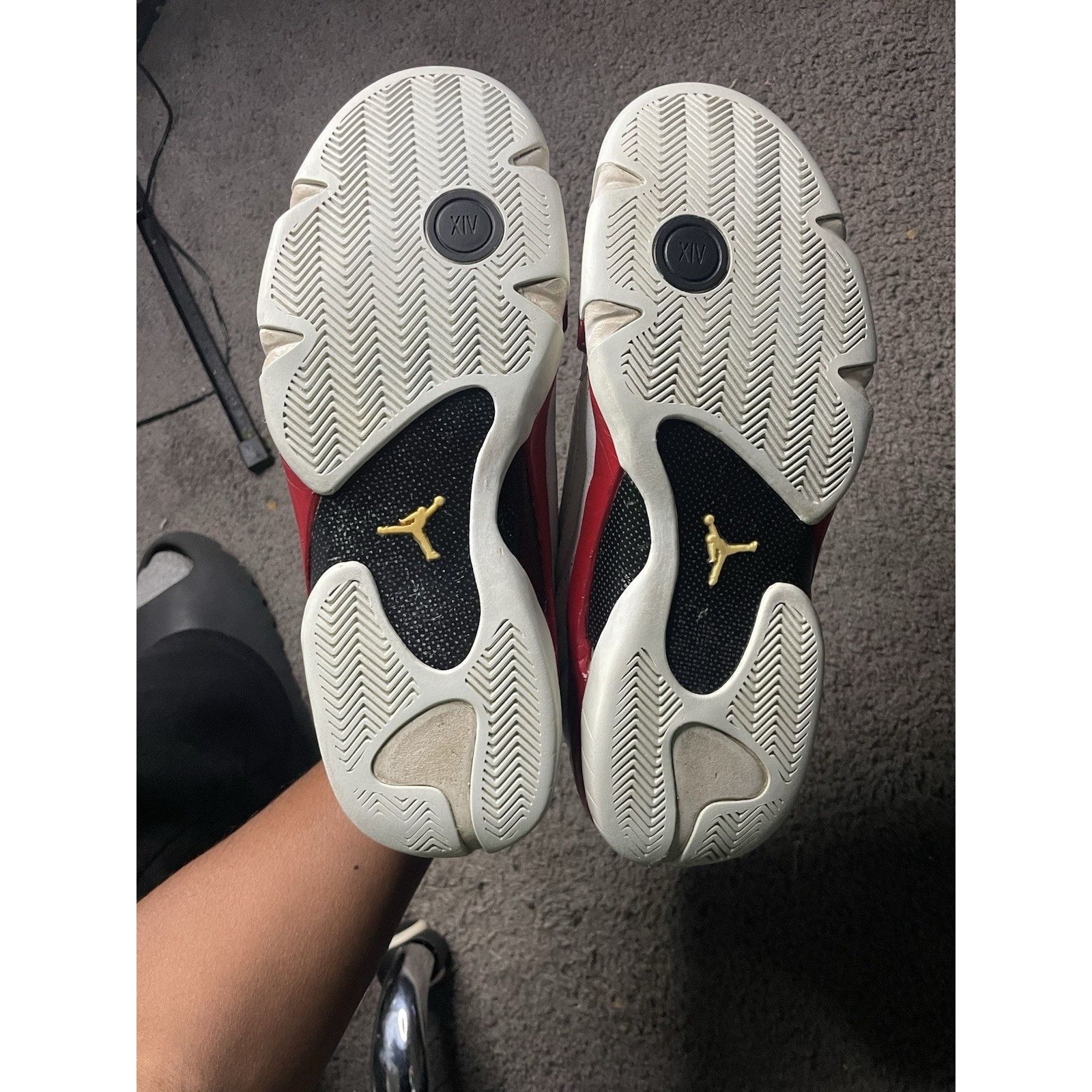 Jordan Brand Size 15- 2006 Nike Air Jordan Retro 14 Cherry Candy Cane Size US 15 / EU 48 - 5 Thumbnail