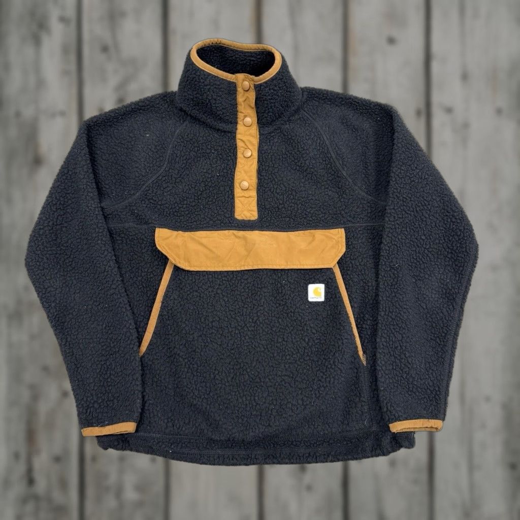 Carhartt Carhartt Sherpa Fleece Pullover Jacket Black Womens Small Size S / US 4 / IT 40 - 1 Thumbnail