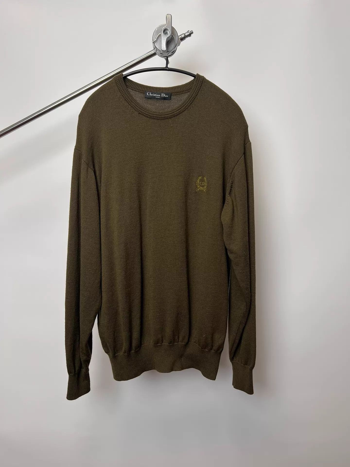 Christian Dior Monsieur Dior Sporty Wheat Spike Embroidered Knit Sweater Size US L / EU 52-54 / 3 - 1 Thumbnail
