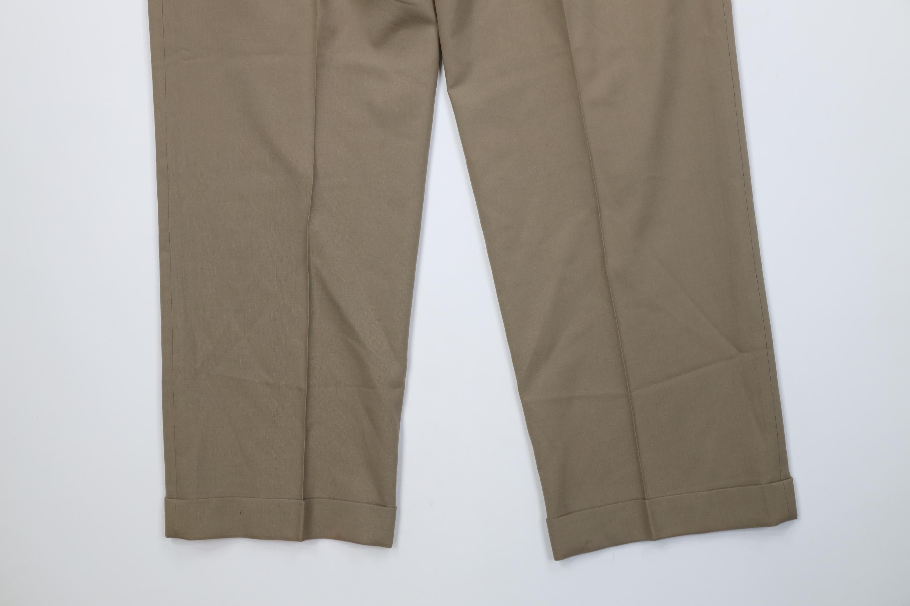 Vintage Vintage 90s Streetwear Gabardine Knit Wide Leg Chino Pants Size US 34 / EU 50 - 13 Thumbnail