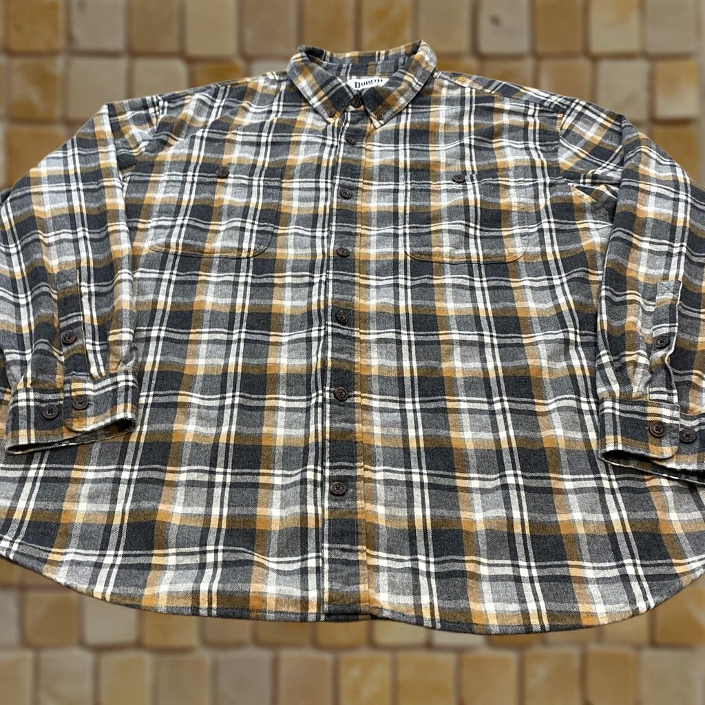 Duluth Trading Company Duluth Trading Co Shirt Mens 3XL Gray Plaid Flannel Long Sleeve Button Front Size US XXL / EU 58 / 5 - 1 Thumbnail