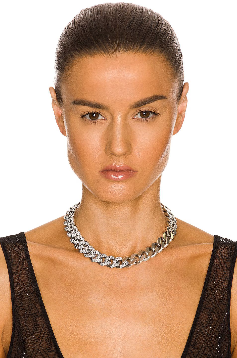 Saint Laurent Paris o1bcso1str0525 Size: L /Curb Chain Necklace in Silver Size ONE SIZE - 4 Thumbnail