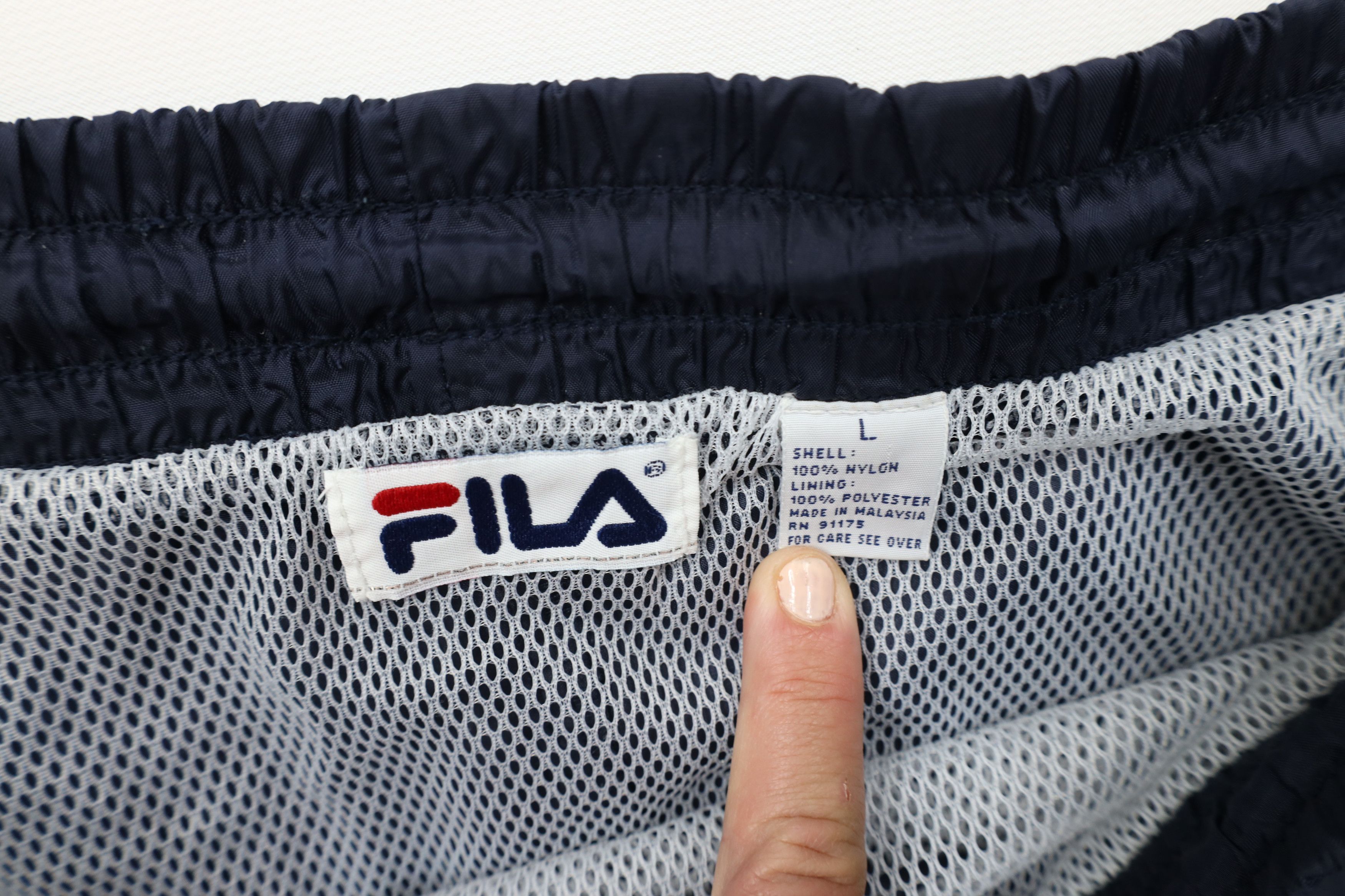 Fila × Vintage Vintage 90s Fila Lined Above Knee Tennis Shorts Baggies Blue Size US 34 / EU 50 - 7 Thumbnail