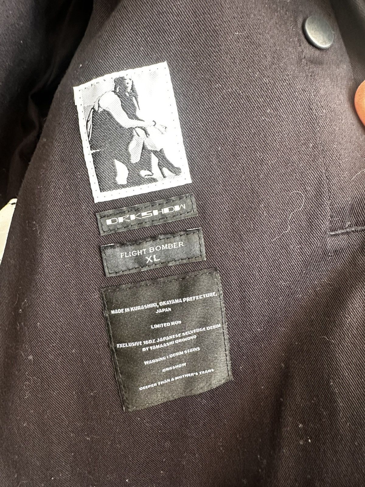 Rick Owens DRKSHDW JAPANESE DENIM FLIGHT BOMBER JACKET Size US XL / EU 56 / 4 - 6 Thumbnail