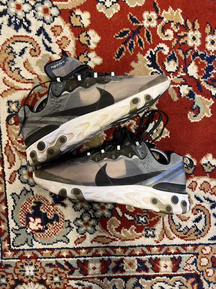 image of Nike React Element 87 Shoes in Black, Men's (Size 8.5)