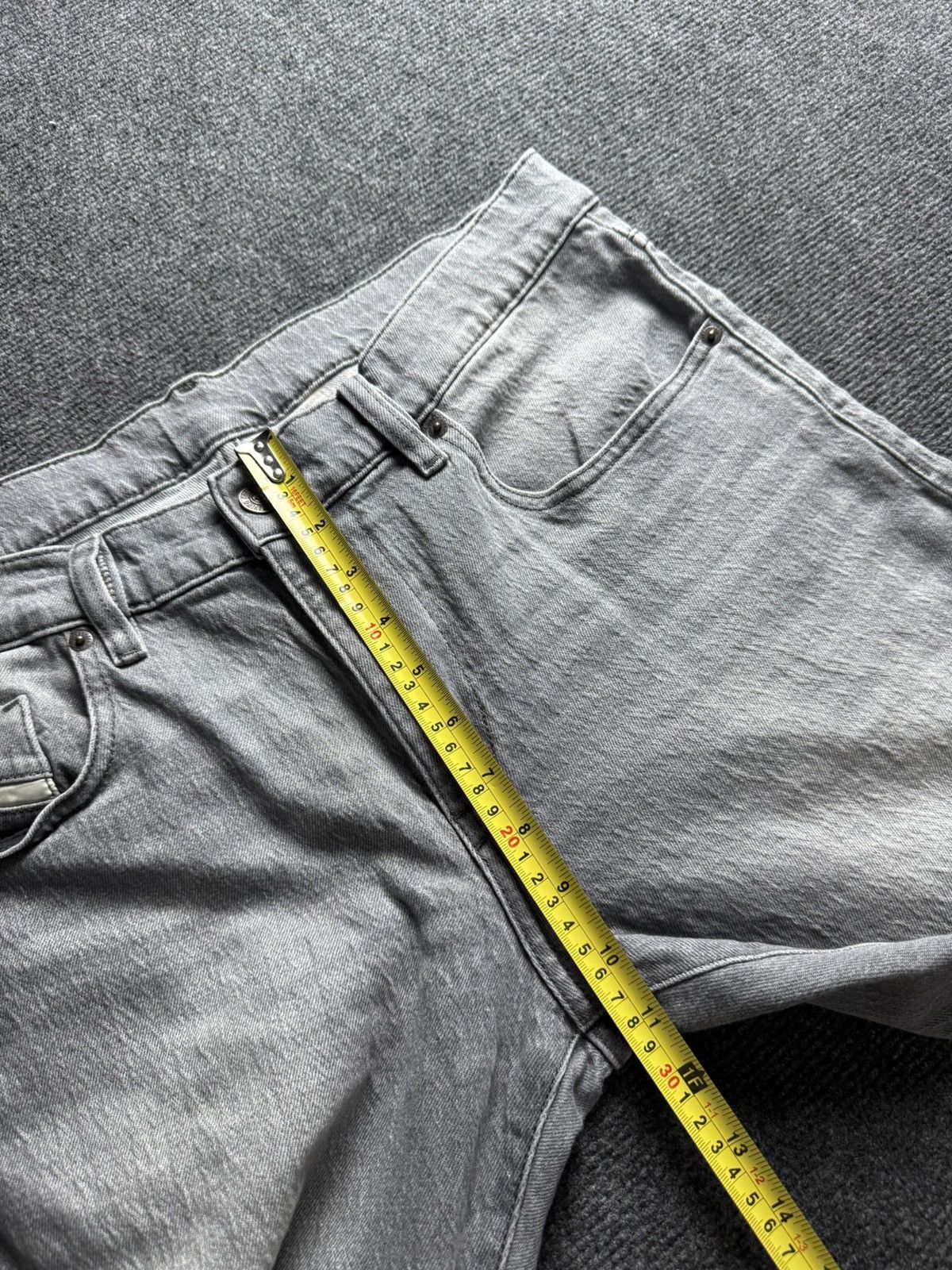 Diesel 00s Luxury Y2K Diesel Washed Grey Denim Jeans tapered Fit Size US 33 - 19 Thumbnail
