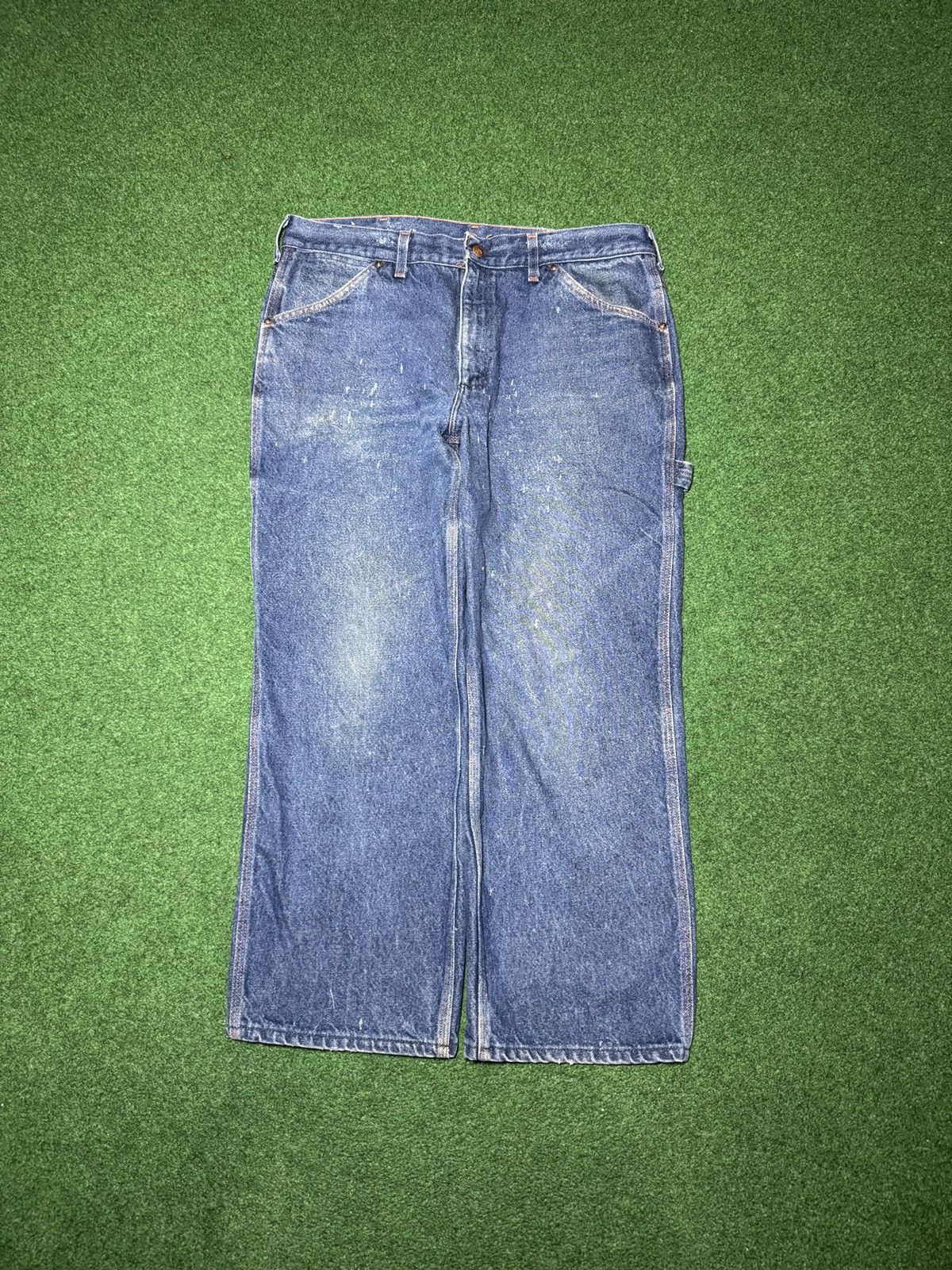 Big Mac Vintage Big Mac Work Wear Carpenter Distressed 38x27 Jeans Size US 38 / EU 54 - 1 Thumbnail
