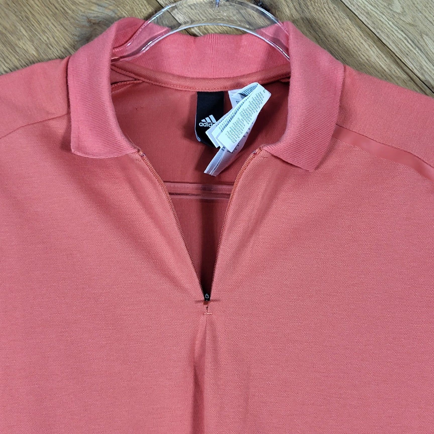 Adidas Adidas Polo Dress Womens Size S Coral Pink Short Sleeve Zip Side Slits Casual Summer T-Shirt Dress Sports Preppy Size S / US 4 / IT 40 - 3 Thumbnail
