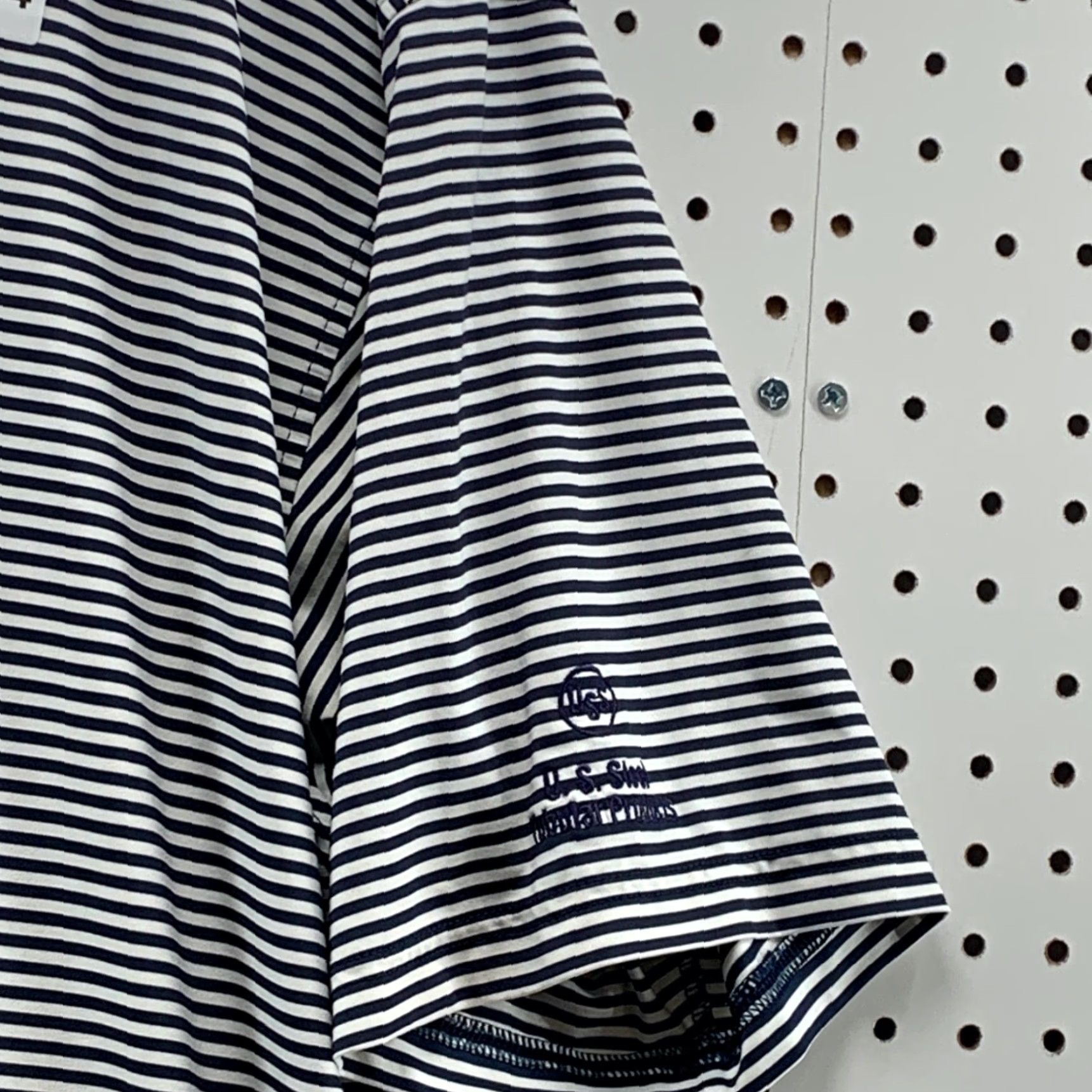 Footjoy FootJoy Mens PRODRY Lisle Short Sleeve Polo Blue White Striped Size Large FJ Size US L / EU 52-54 / 3 - 7 Thumbnail