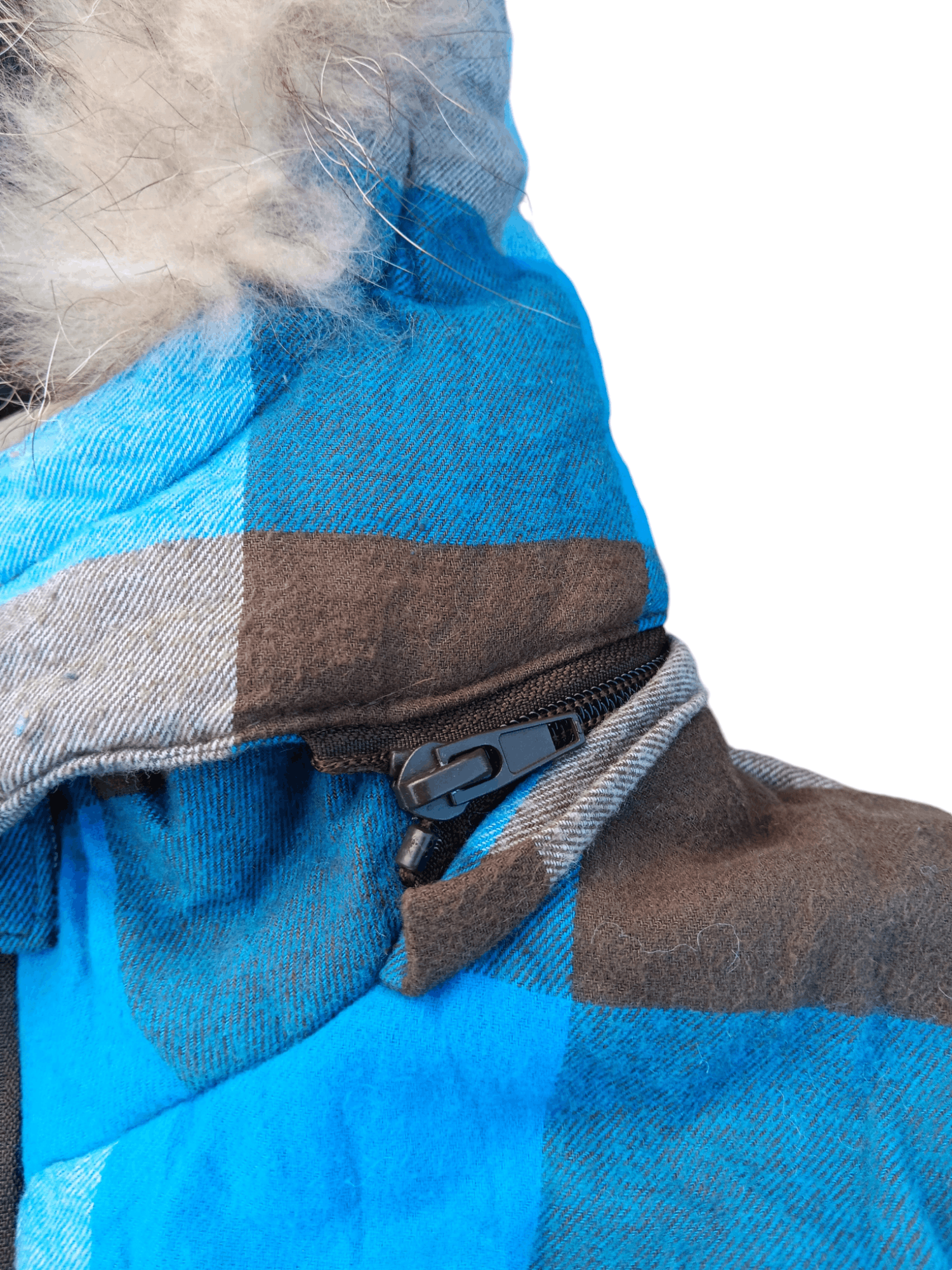Japanese Brand Japanese real fur hoodie tartan by modified lgb style Size US M / EU 48-50 / 2 - 4 Thumbnail
