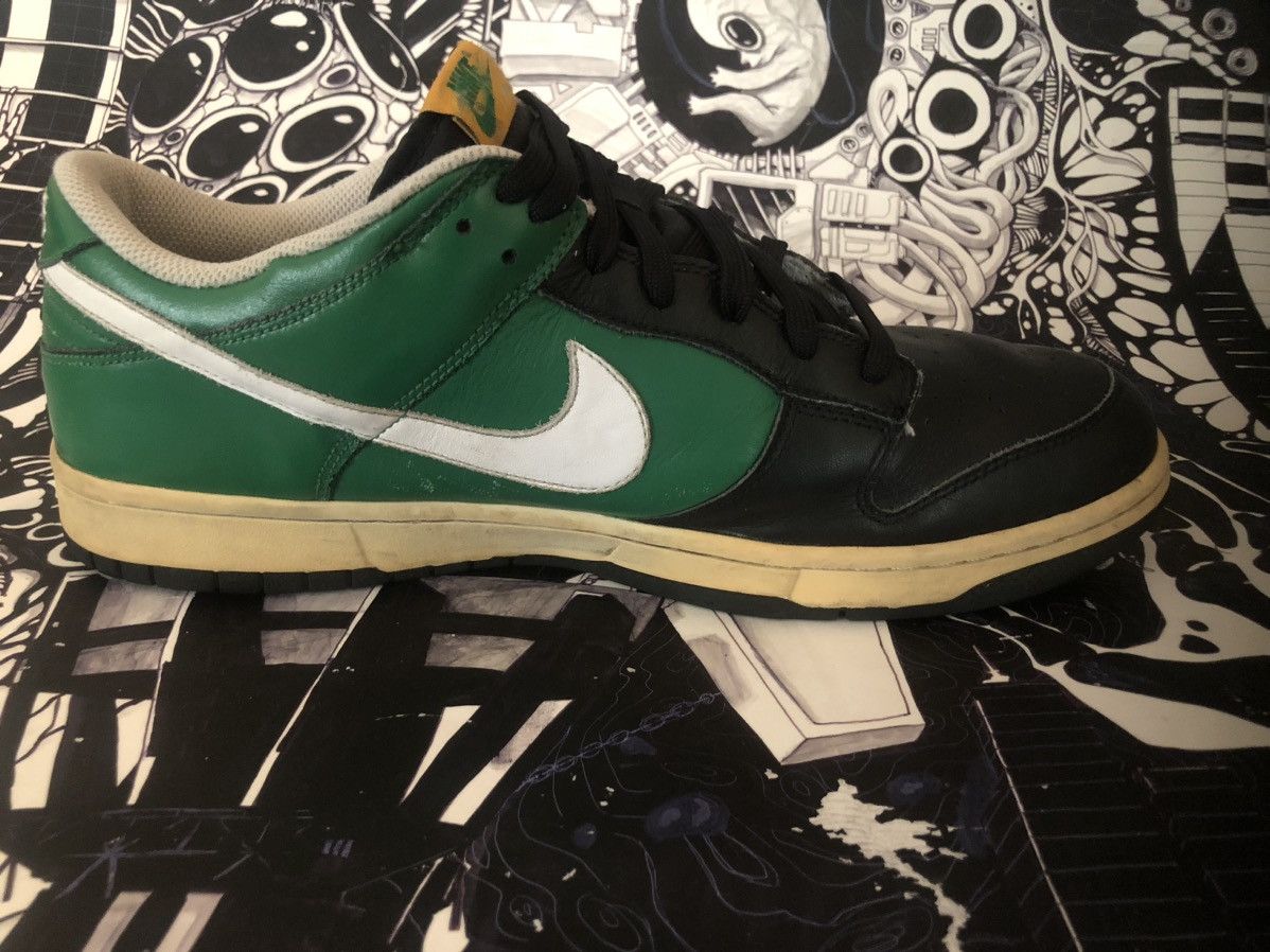 Nike 2008 Nike Dunk Low CL Pine Green / Black / White / Yellow Size US 13 / EU 46 - 4 Thumbnail