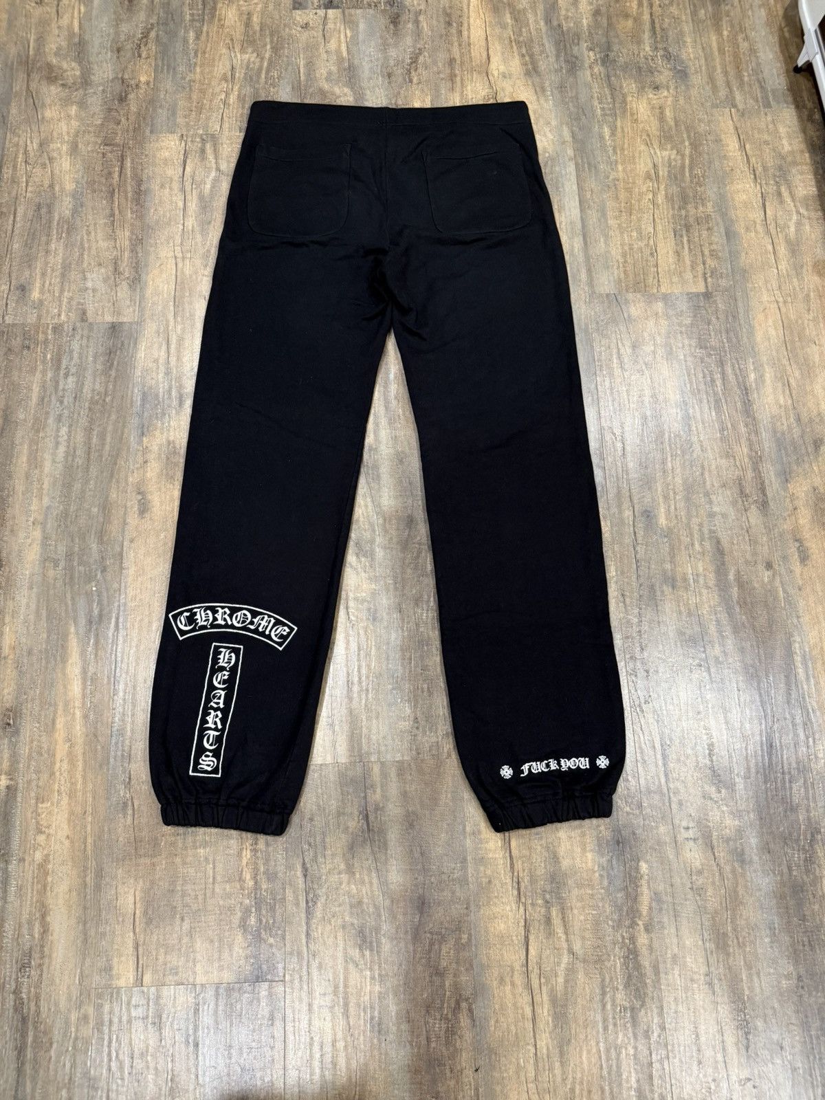 Chrome Hearts RARE Chrome Hearts Cross Scroll T Bar Fuck You Sweatpants Size US 34 / EU 50 - 2 Thumbnail