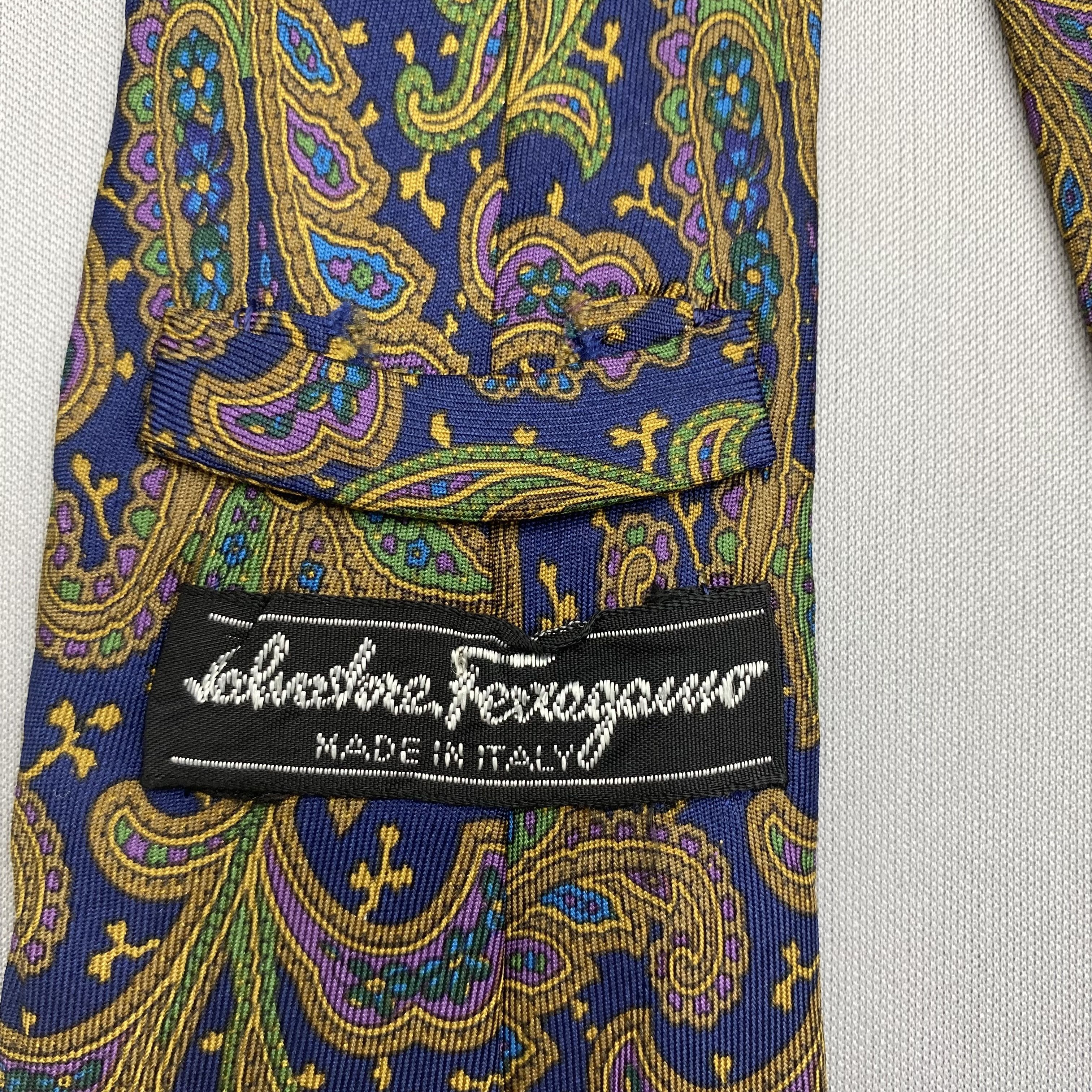 Salvatore Ferragamo Vintage Salvatore Ferragamo SILK Necktie Cravate Pure Silk Size ONE SIZE - 7 Thumbnail
