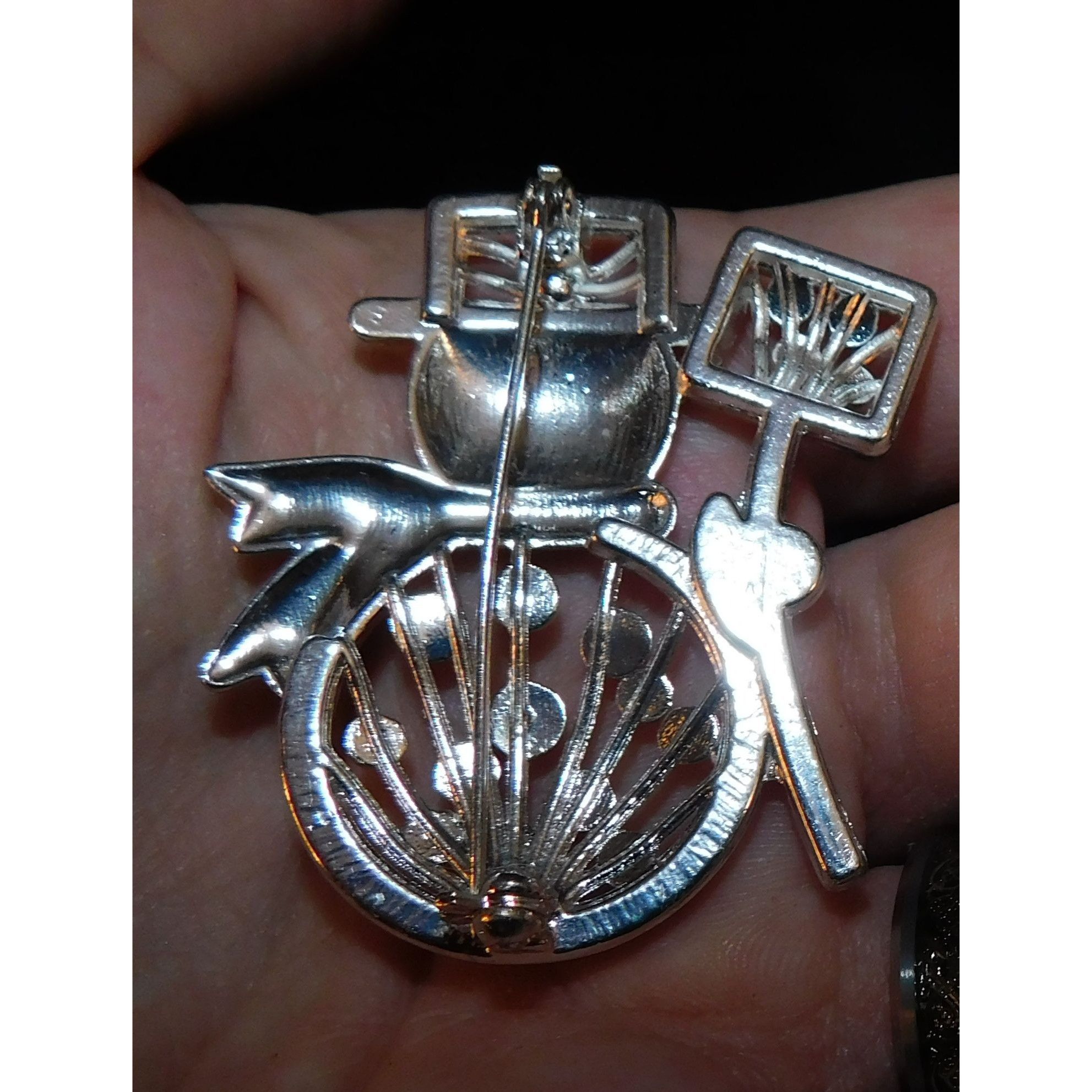 Other Vintage Snowman Brooch With Aurora Borealis Rhinestones Size ONE SIZE - 6 Thumbnail