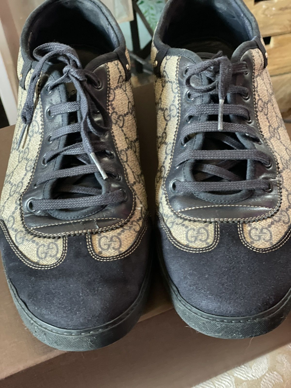 Gucci Gucci Lowtop Sneakers Size 12 with box and dust bag Size US 12 / EU 45 - 6 Thumbnail