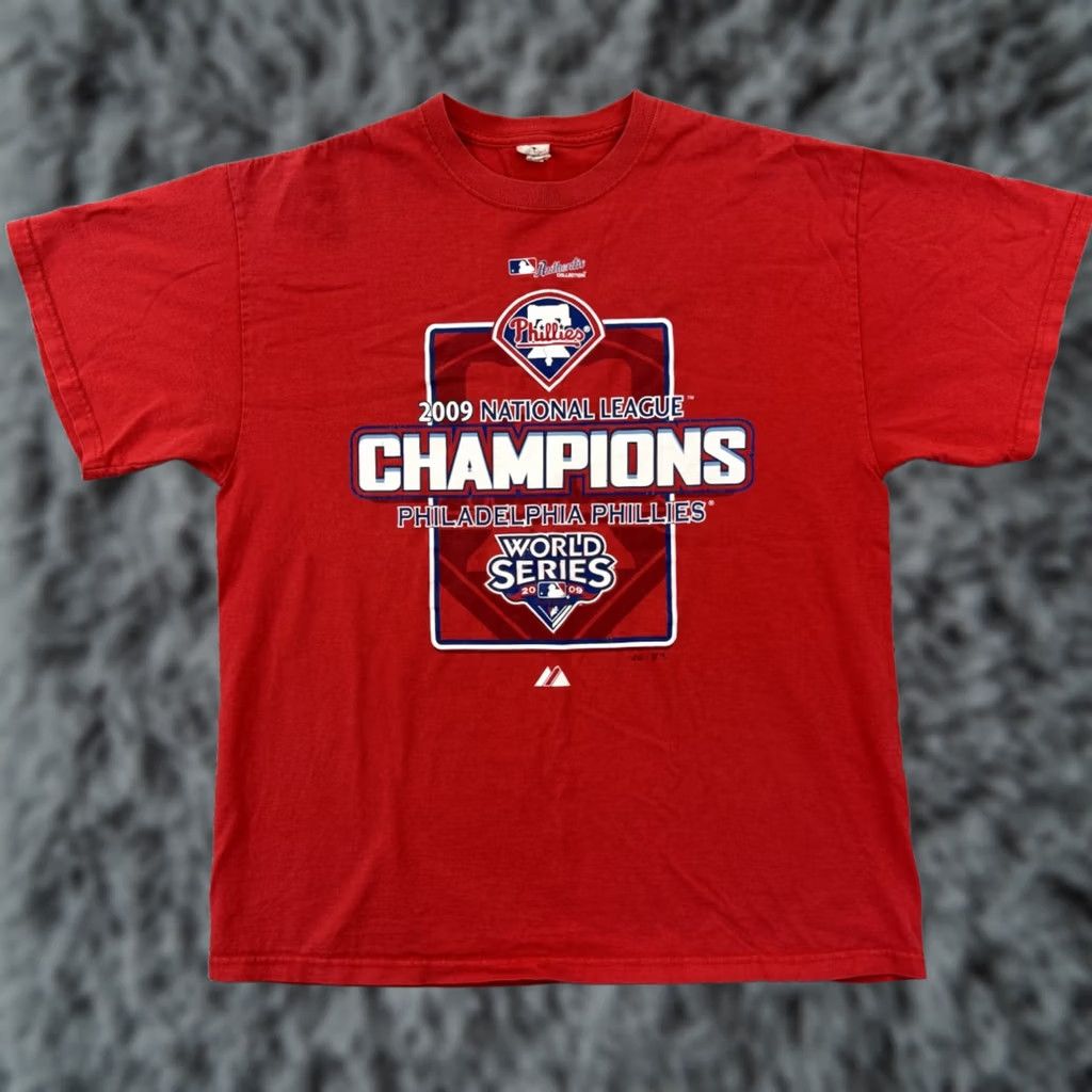 Delta VINTAGE Philadelphia Phillies Shirt Large MLB World Series Y2K Short Sleeve Mens Size US L / EU 52-54 / 3 - 1 Thumbnail