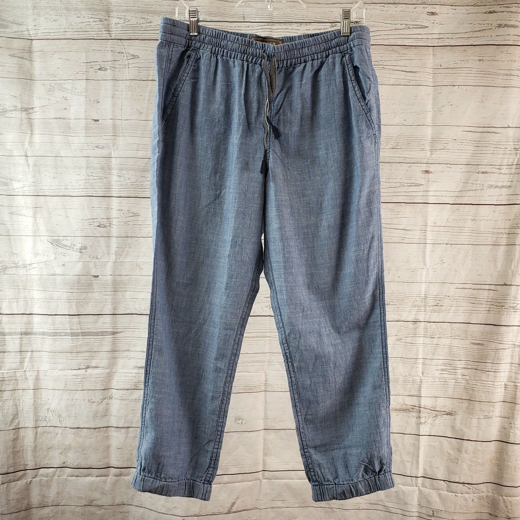 Vintage VINTAGE Point Sur Womens Seaside Pant Chambray 10P Blue Drawstring Mid Rise Jogger Cotton Pants Womens 10P Blue Chambray Seaside Pant Size 32" / US 10 / IT 46 - 2 Thumbnail