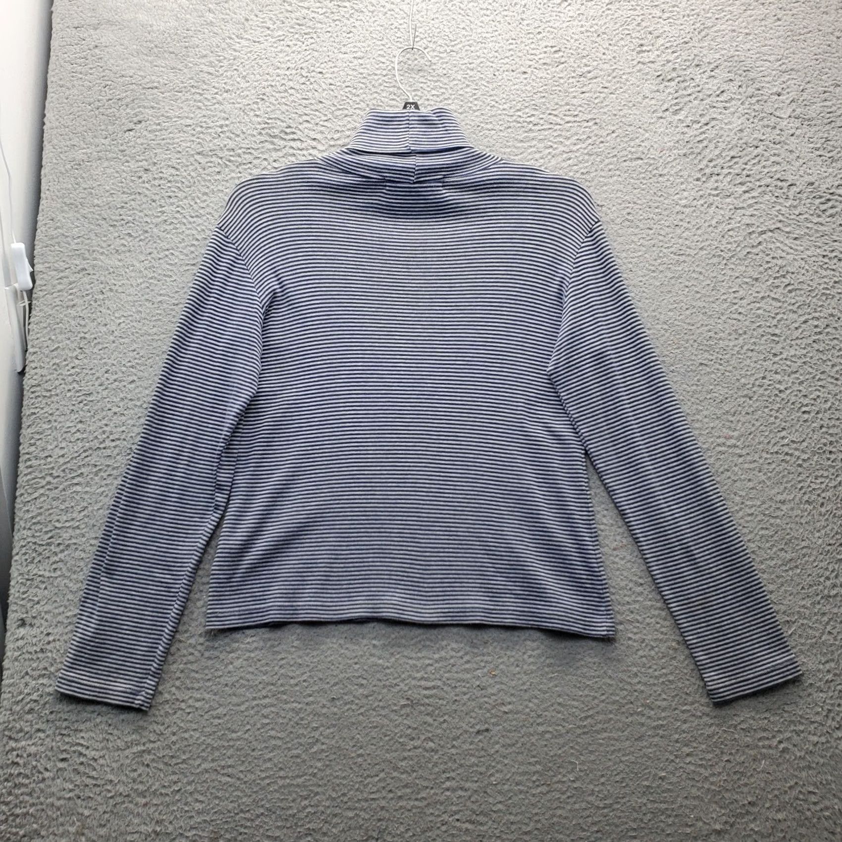 Tommy Hilfiger Tommy Hilfiger Shirt Top Women Size L Multicolor Striped Embroidered Logo Turtle Neck Long Sleeve Size L / US 10 / IT 46 - 2 Thumbnail