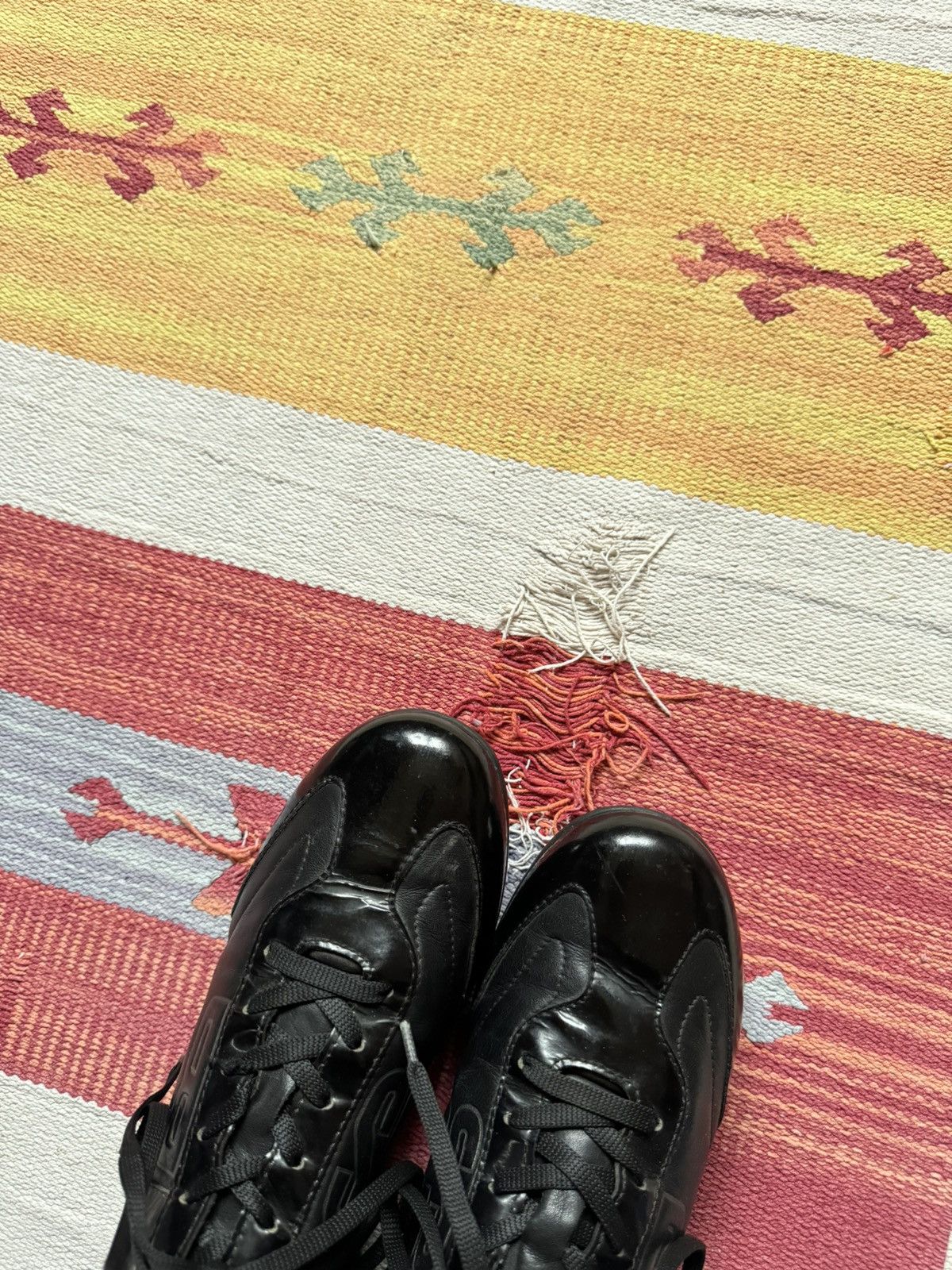 Dirk Bikkembergs Vintage 00’s Dirk Bikkembergs y2k Black Leather Low Sneakers Size US 9 / IT 39 - 11 Thumbnail