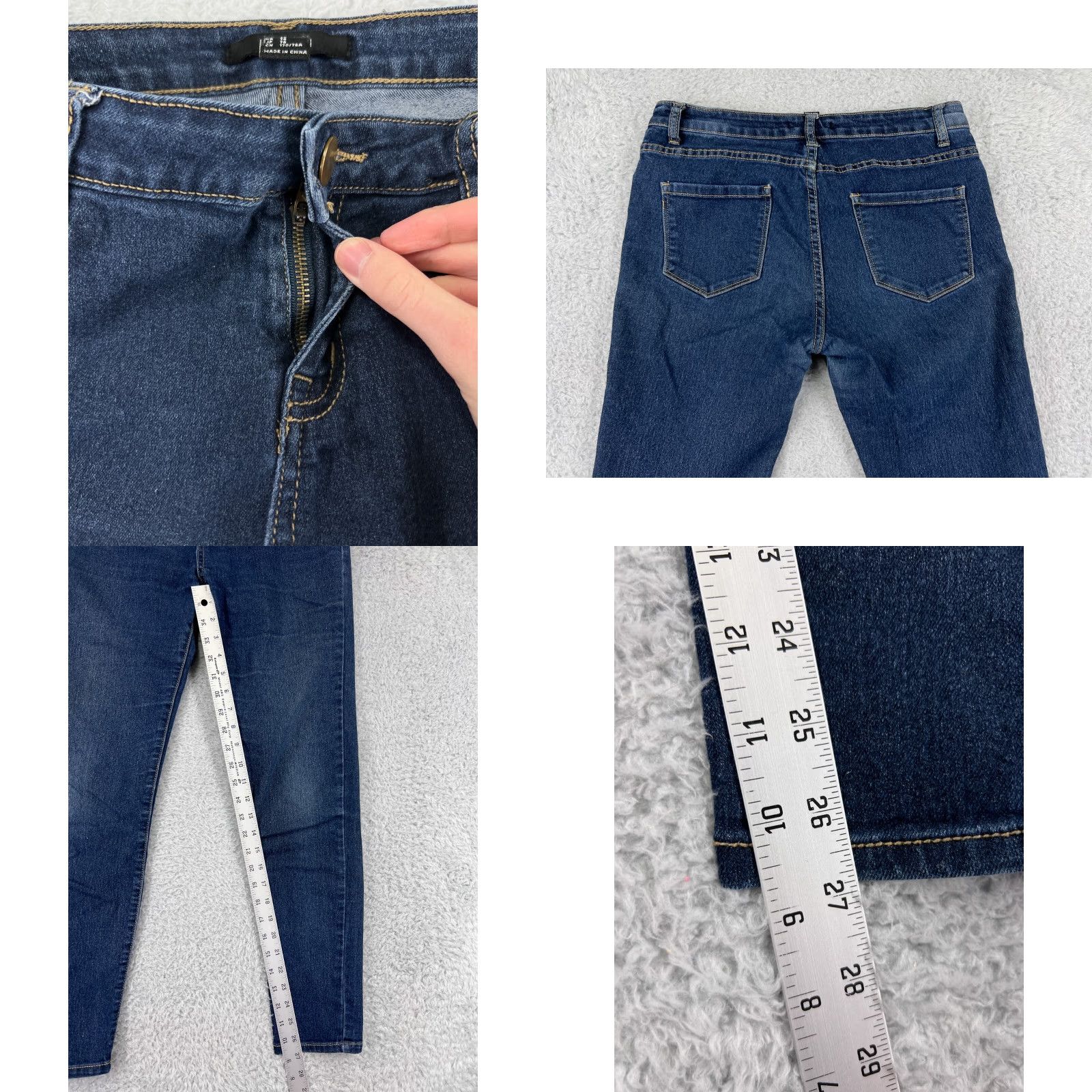 Forever 21 FOREVER 21 Denim Jeans - Blue Dark Wash - Women’s Skinny Fit 30 Inseam 27" Zip Fly 5-Pocket Cotton Blend Size 30" / US 8 / IT 44 - 8 Thumbnail