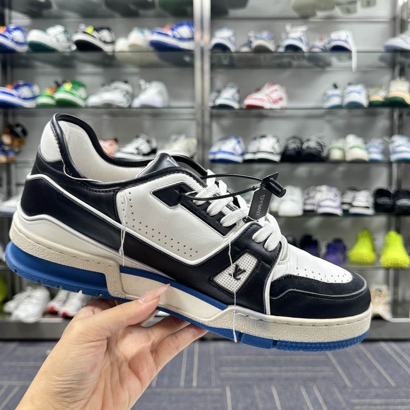Louis Vuitton Louis Vuitton Trainer Black and Blue Sneakers -2508 Size US 8 / EU 41 - 7 Thumbnail