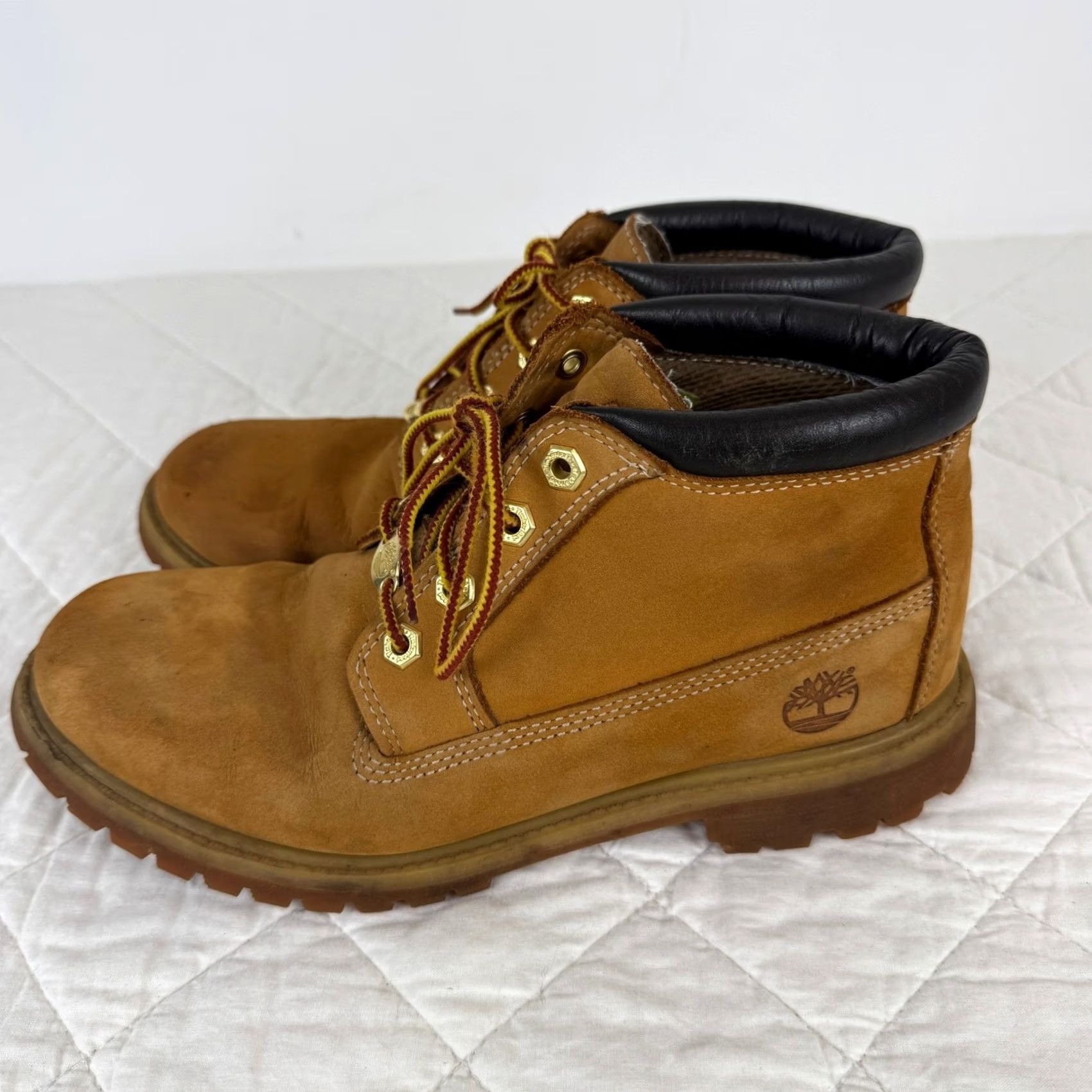 Timberland Boots Womens Brown Leather Waterproof Lace Up 6.5 