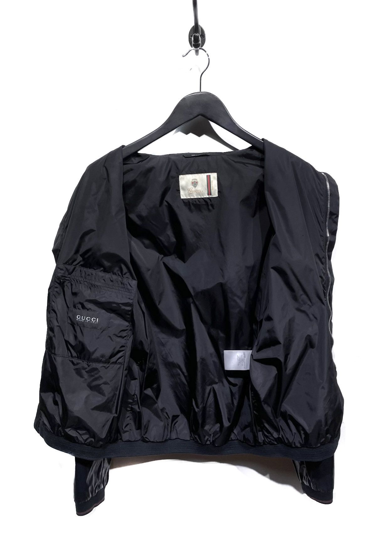 Gucci Gucci Black Shiny Nylon Bomber Jacket Size US M / EU 48-50 / 2 - 8 Thumbnail