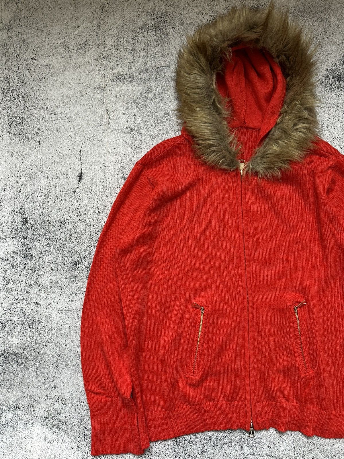 Japanese Brand Faux Fur Zip Hoodie If Was Six Nine Style Women's Orange Size L / US 10 / IT 46 - 3 Thumbnail