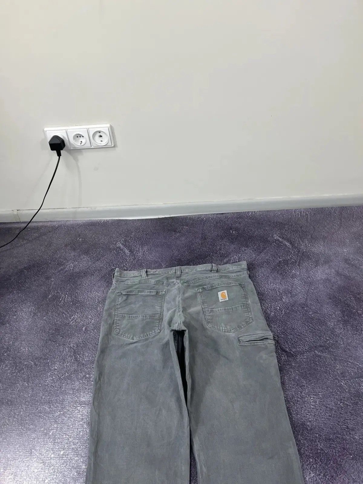 Carhartt × Vintage Vintage Carhartt Gray Carpenter Work Hype Baggy Pants Size US 38 / EU 54 - 5 Thumbnail