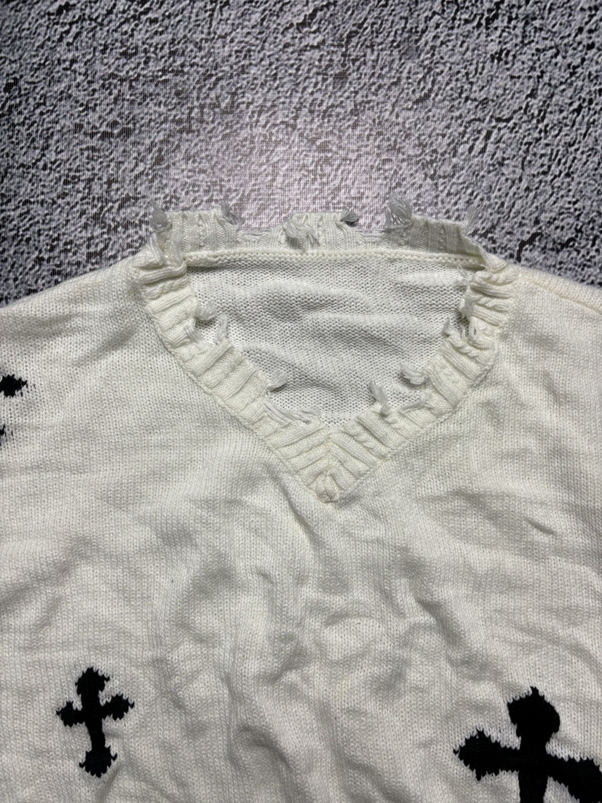 If Six Was Nine × Vintage Oversized y2k cross printed distressed sweater Size XXL / US 16-18 / IT 52-54 - 4 Thumbnail