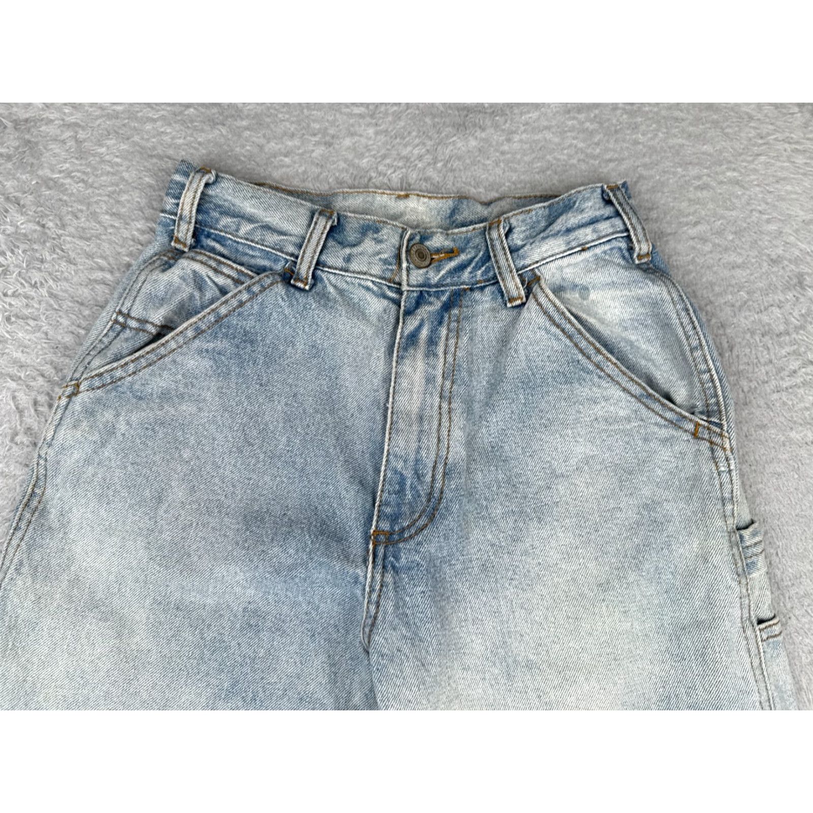 Vintage J Galt Jeans Womens Small Blue Light Wash Wide Leg High Rise Cotton 24x25 Size 28" / US 6 / IT 42 - 5 Thumbnail