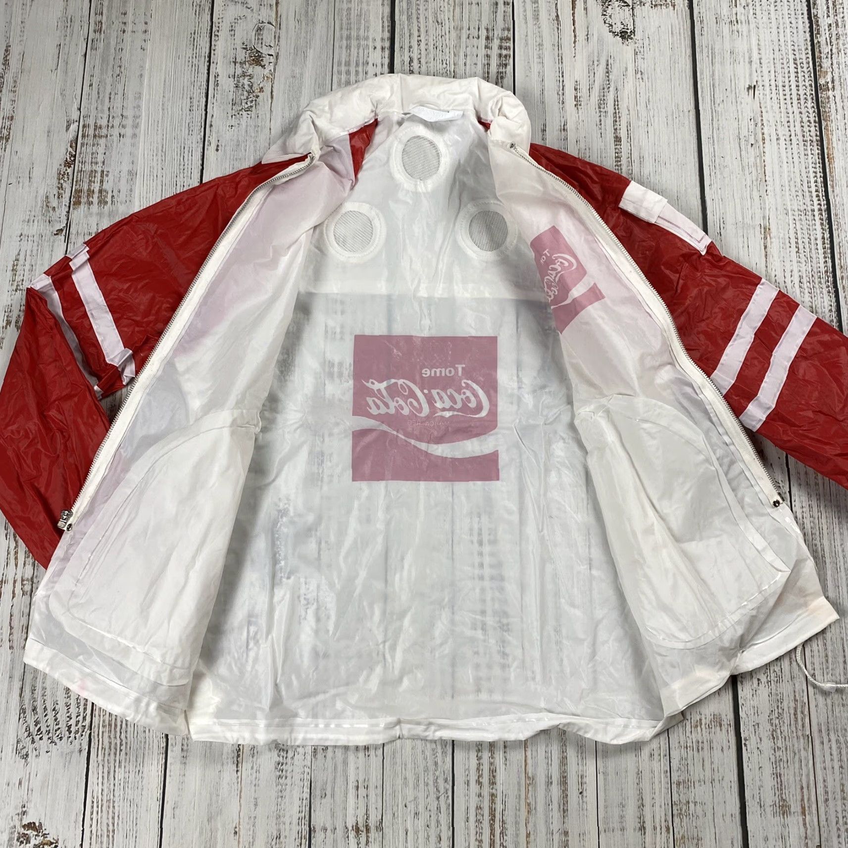Vintage VINTAGE Coca Cola Jacket Vinyl Red White Zip Up Advertising Coke M Adult Medium White 1970s Mens Size US M / EU 48-50 / 2 - 6 Thumbnail