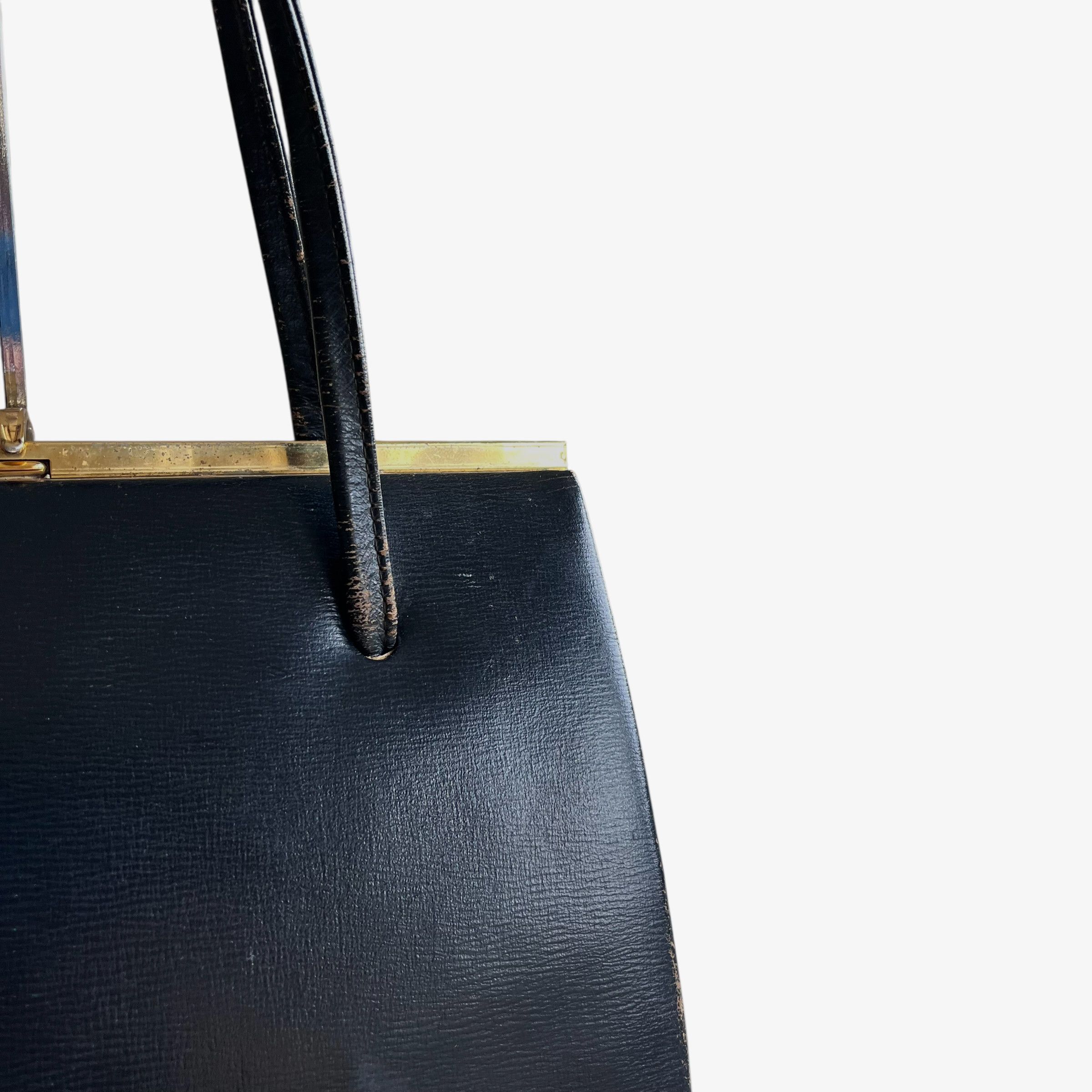 Other Vintage 1950s Black Leather Frame Bag Size ONE SIZE - 10 Thumbnail