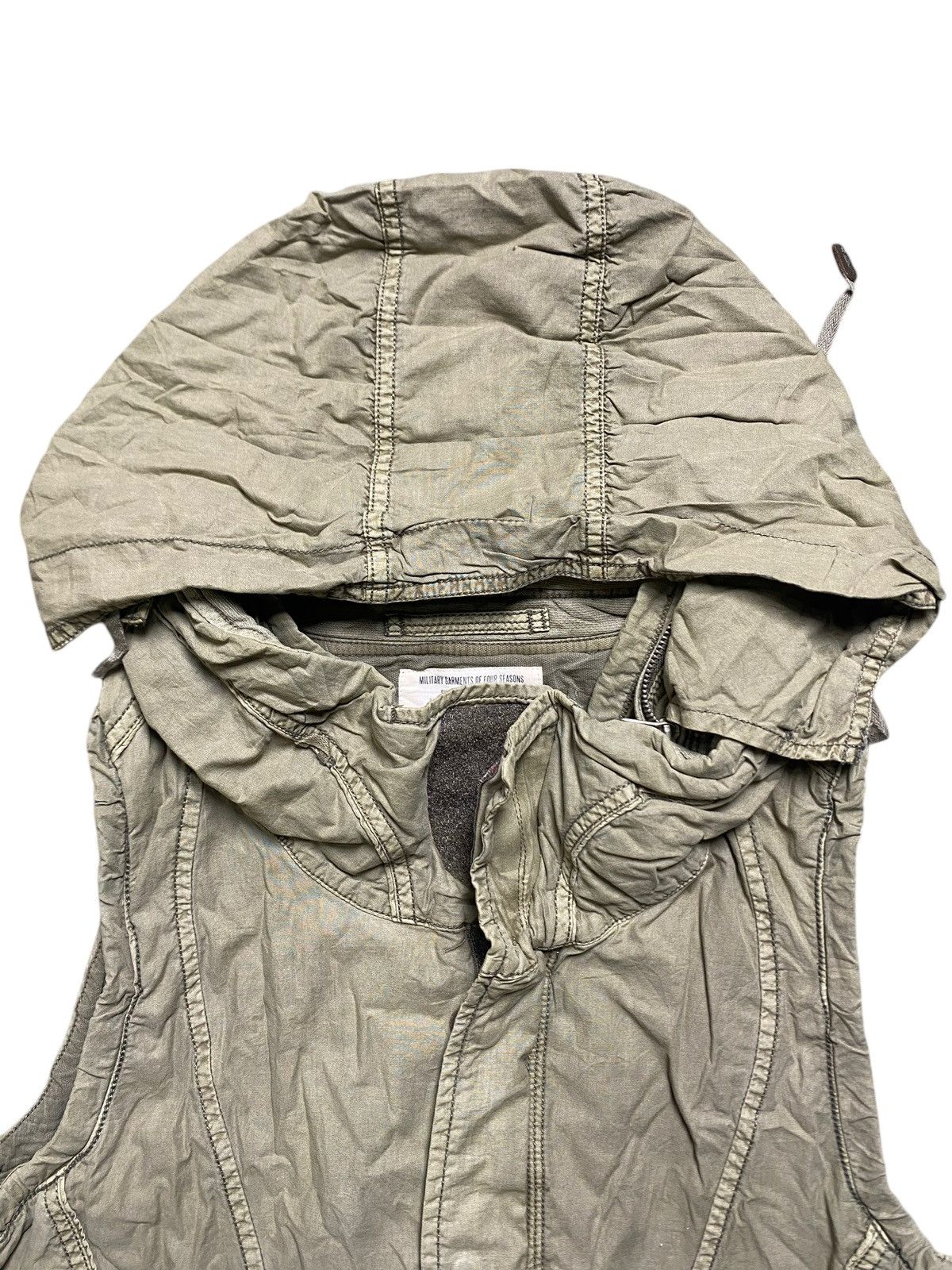 Japanese Brand VINTAGE VEST HOODIE MILITARY GARMENTS OF FOUR SEASONS JACKET Size US M / EU 48-50 / 2 - 6 Thumbnail