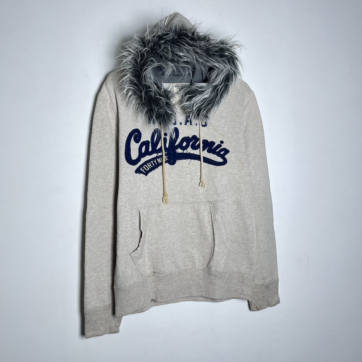WHO A.U California Faux Fur Hoodie LGB Style
