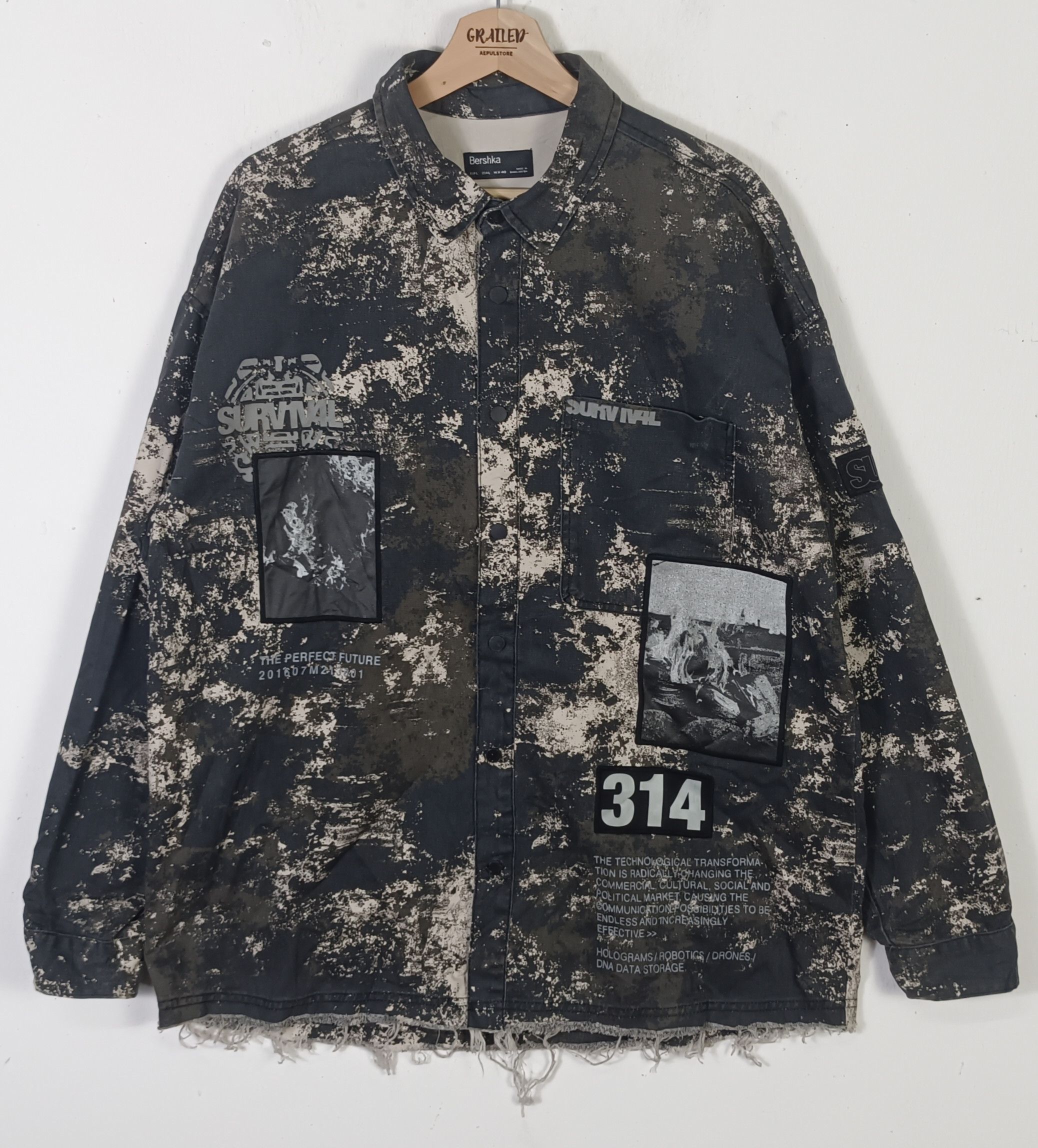 Bershka Bershka Survival Padded ifsixwasnine lgb Jacket Size US XL / EU 56 / 4 - 1 Thumbnail
