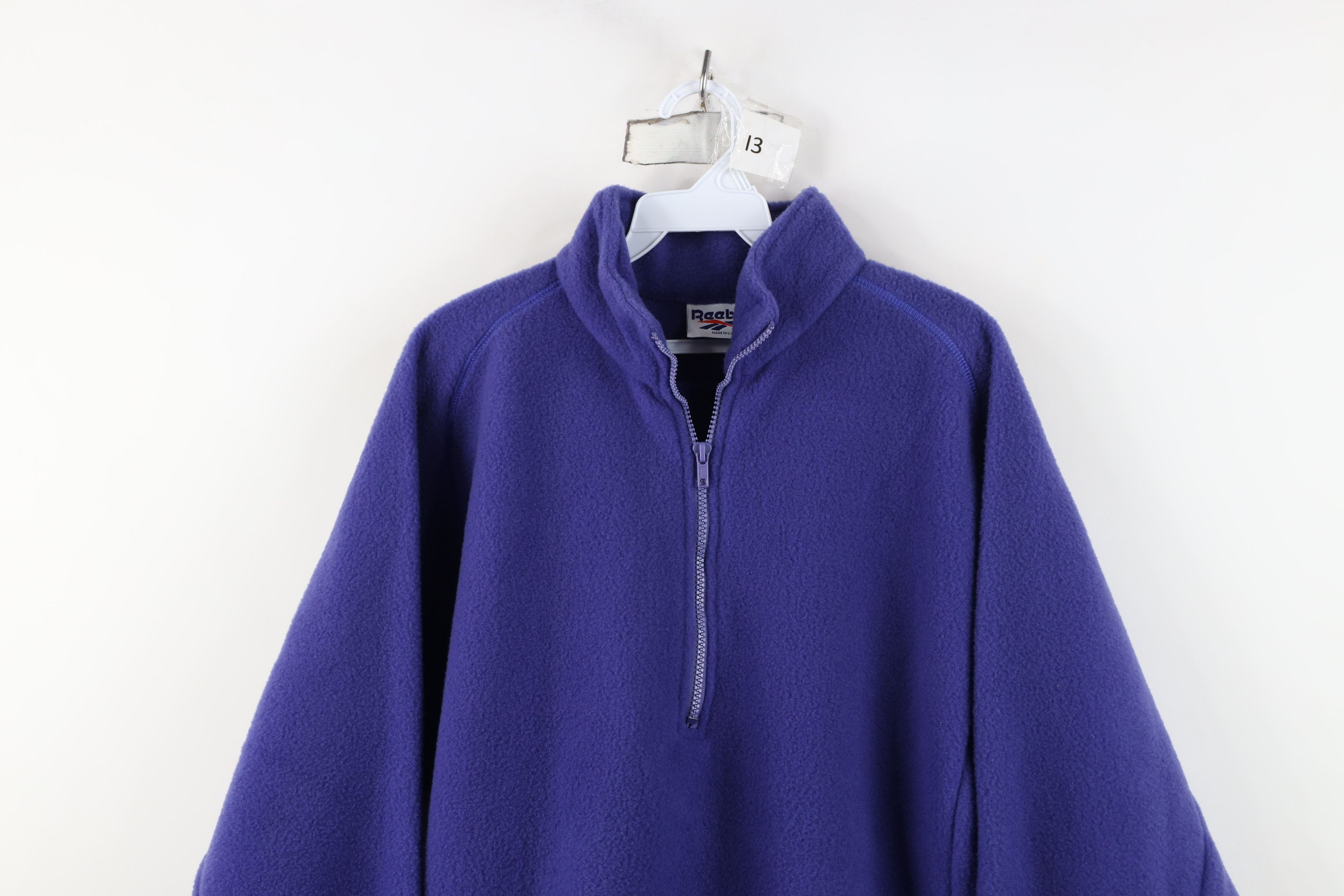 Reebok Vintage 90s Reebok Half Zip Fleece Pullover Sweater USA Size L / US 10 / IT 46 - 2 Thumbnail