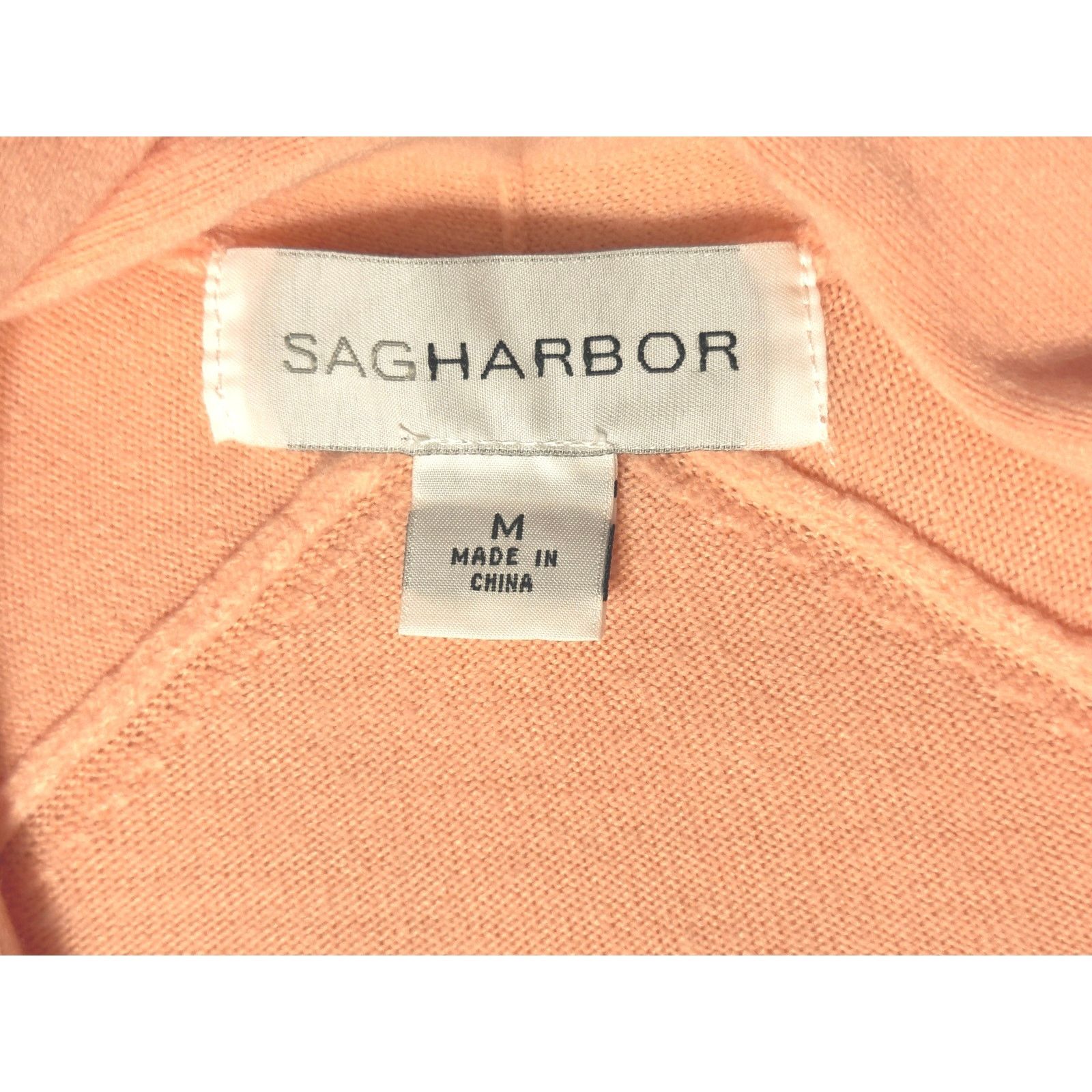 Other Sag Harbor Peach Knit Cardigan Size M Ribbed Soft Acrylic Size M / US 6-8 / IT 42-44 - 4 Thumbnail