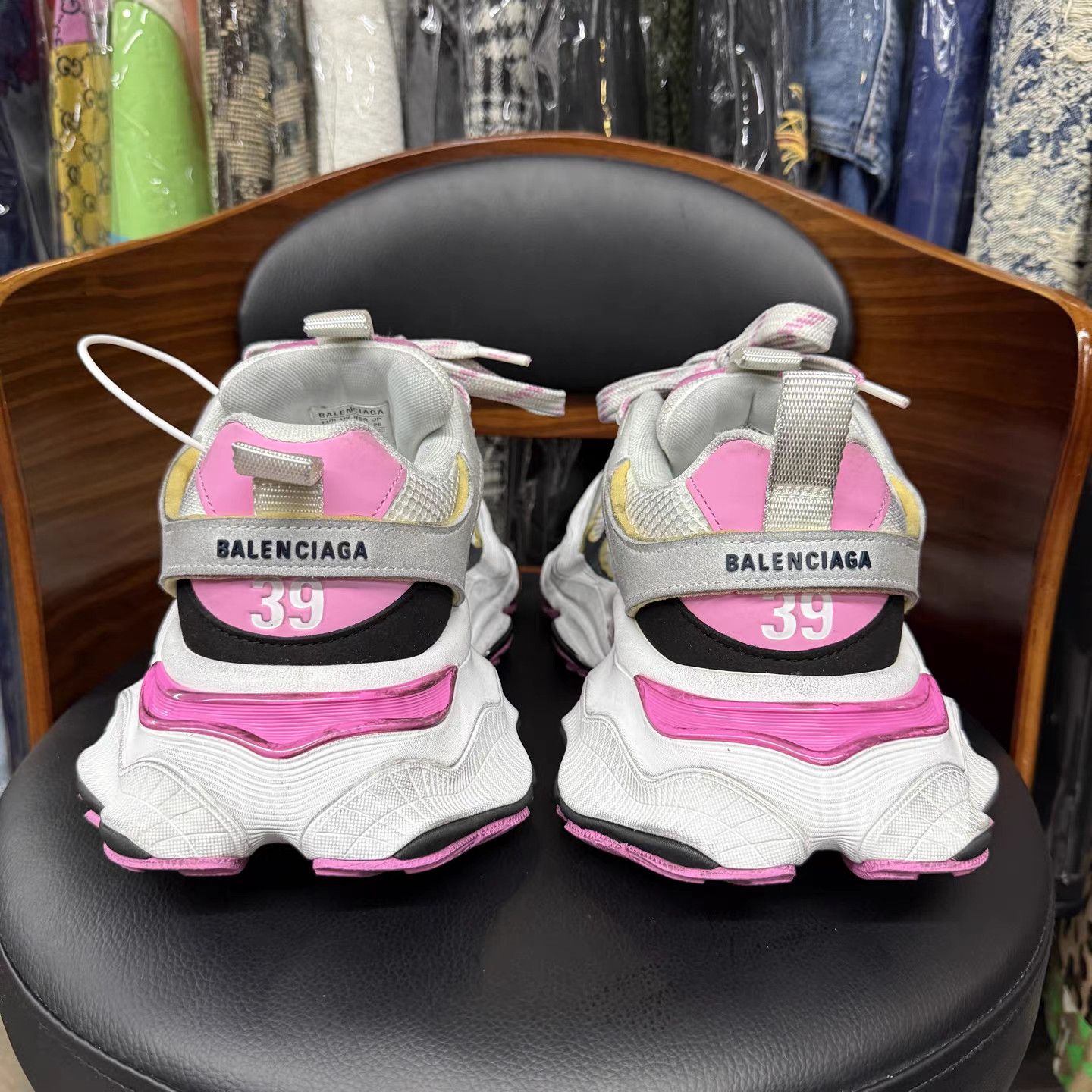 Balenciaga Balenciaga Cargo Worn-out Grey/Pink Sneakers K15 Size US 9 / IT 39 - 3 Thumbnail