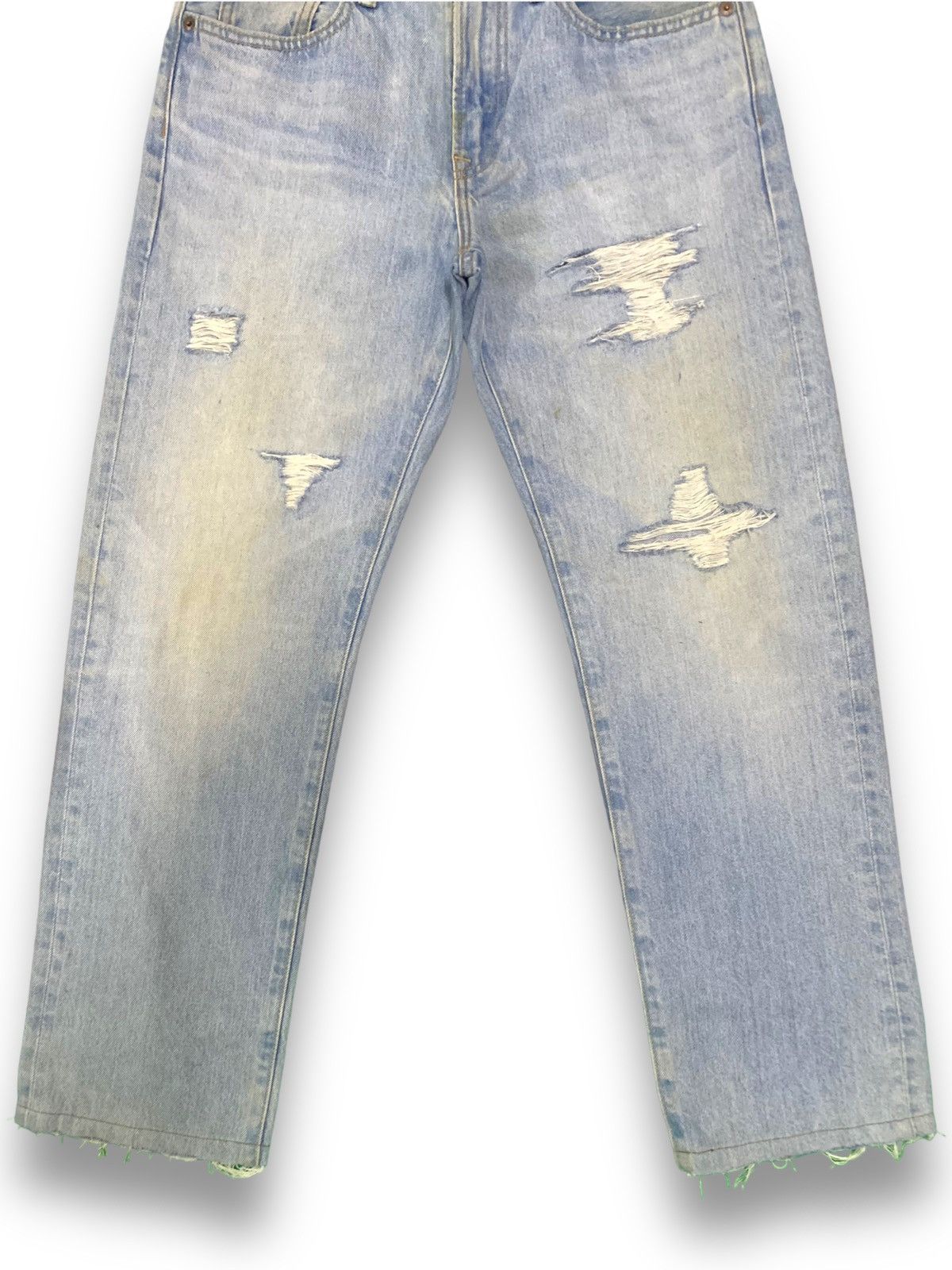 Uniqlo Vintage Y2K Uniqlo Mud Wash Straight Fit Distressed Jeans Size US 29 - 9 Thumbnail