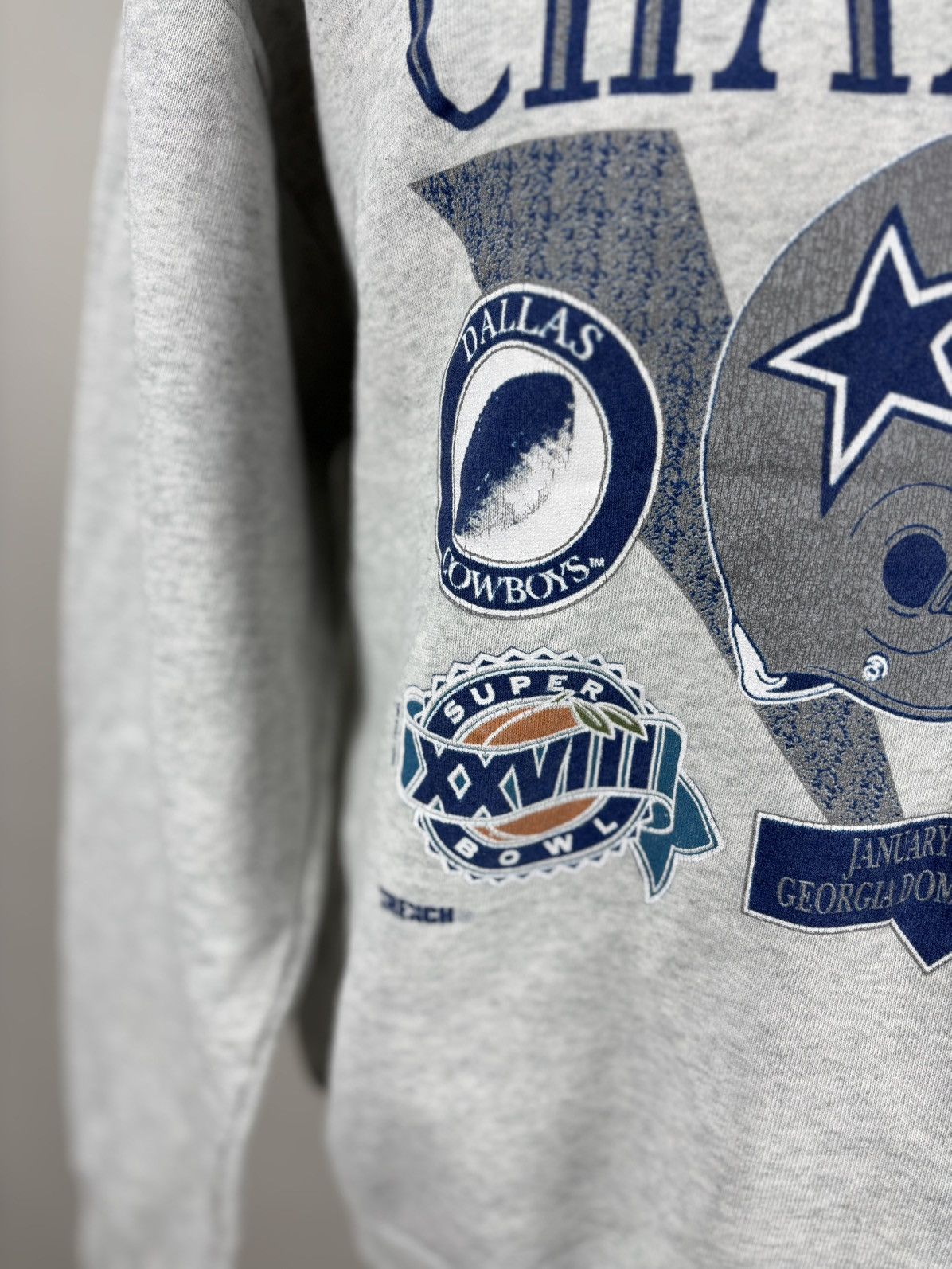 NFL × Vintage Mens vintage sweatshirt Super Bowl Champions Dallas Cowboys Size US XL / EU 56 / 4 - 4 Thumbnail