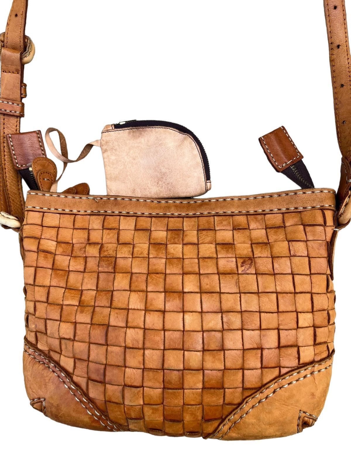 Leather Robita Japan Patina Woven Leather Bag Size ONE SIZE - 2 Thumbnail