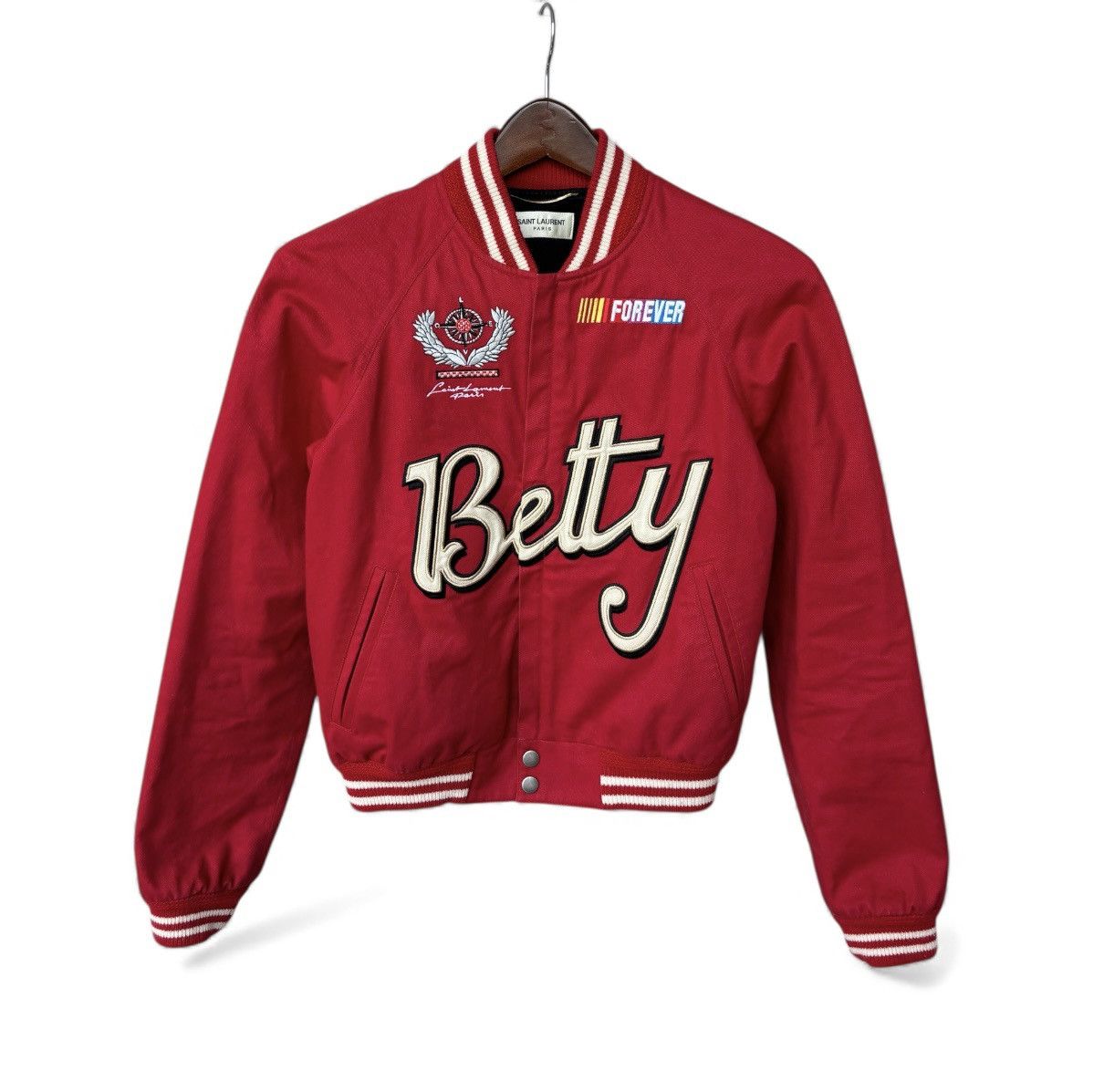 Saint Laurent Paris Saint Laurent Betty Embroidered Denim Jacket Size XS / US 0-2 / IT 36-38 - 1 Thumbnail