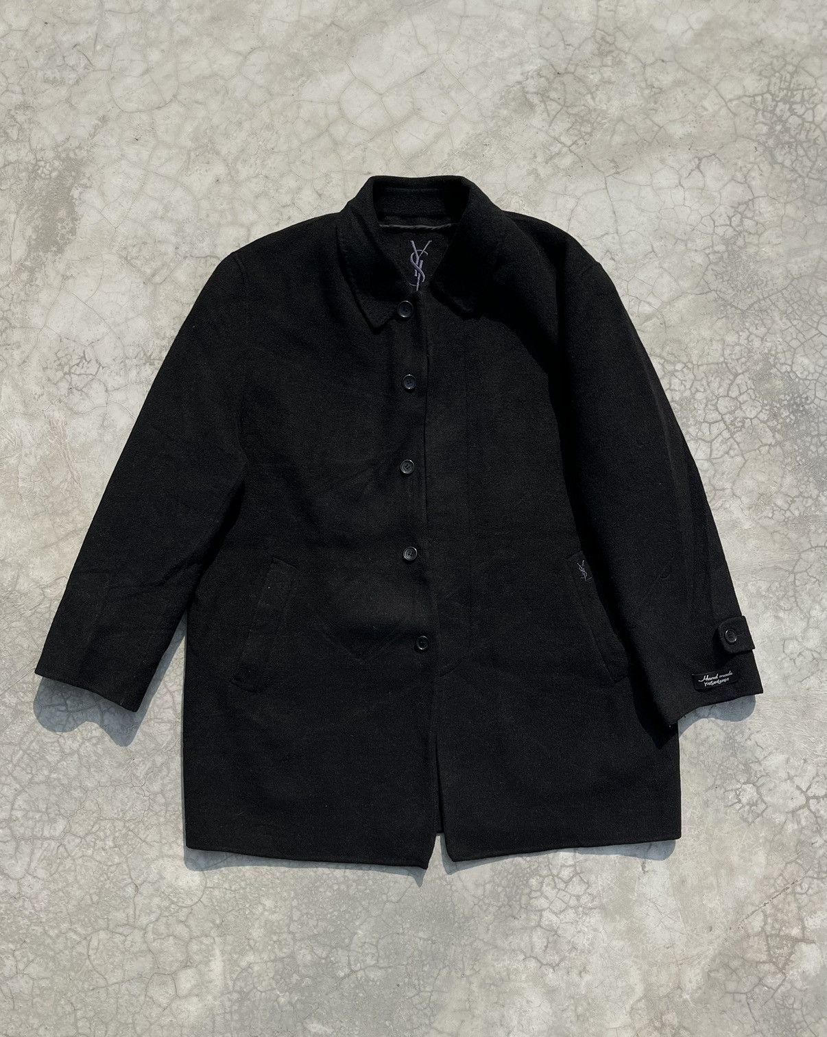 Yves Saint Laurent YVES SAINT LAURENT HEAVY WOOLLEN COAT Size US M / EU 48-50 / 2 - 4 Thumbnail