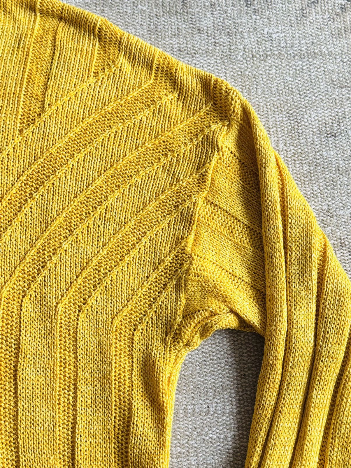 Vintage Vintage Italian cable knit linen sweater golden yellow sz 48 Size US M / EU 48-50 / 2 - 6 Thumbnail