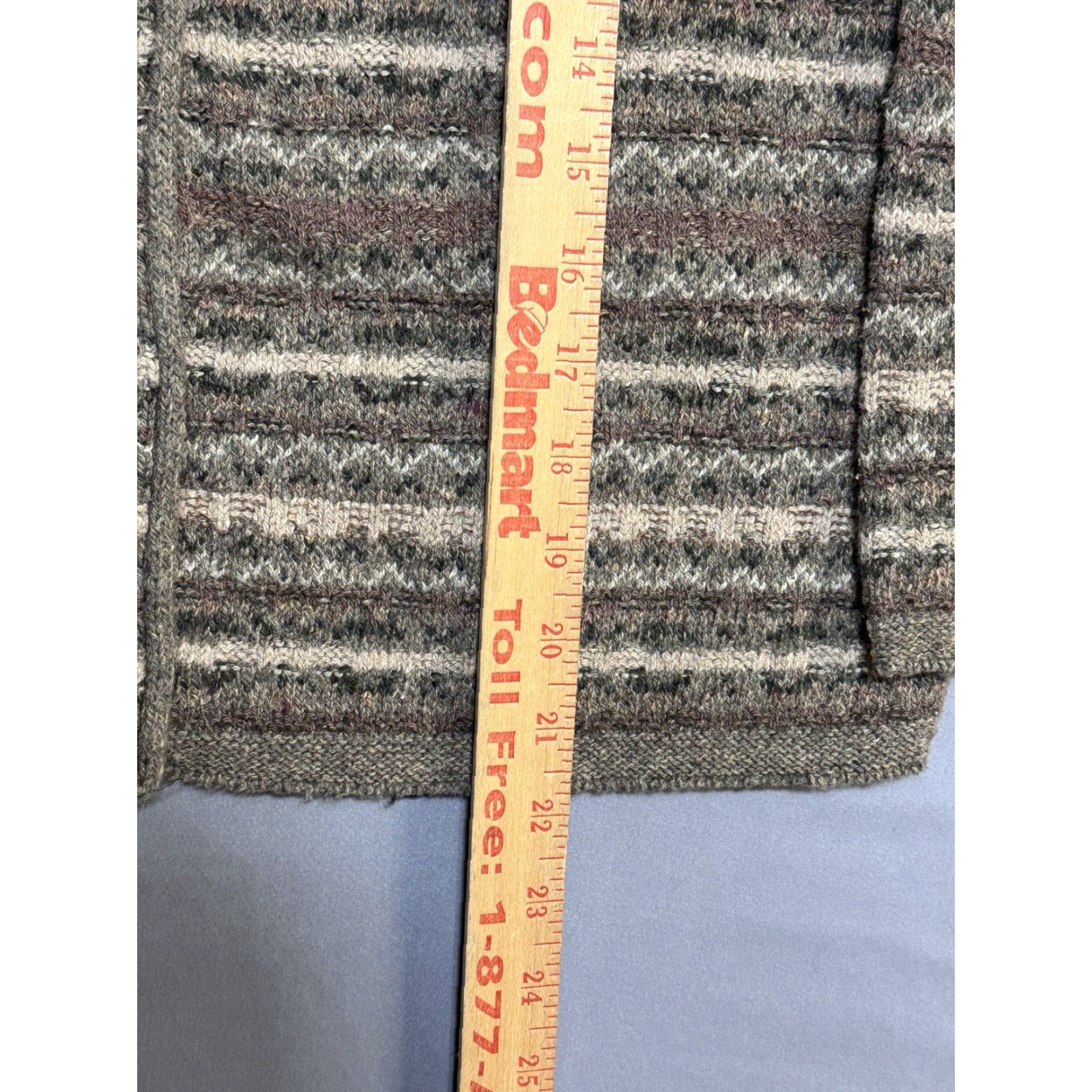 Eddie Bauer Eddie Bauer Cardigan Sweater Womens Size S Multicolor Knit Cotton Blend Button Sleeve Long Striped Casual Regular Fit Size S / US 4 / IT 40 - 4 Thumbnail