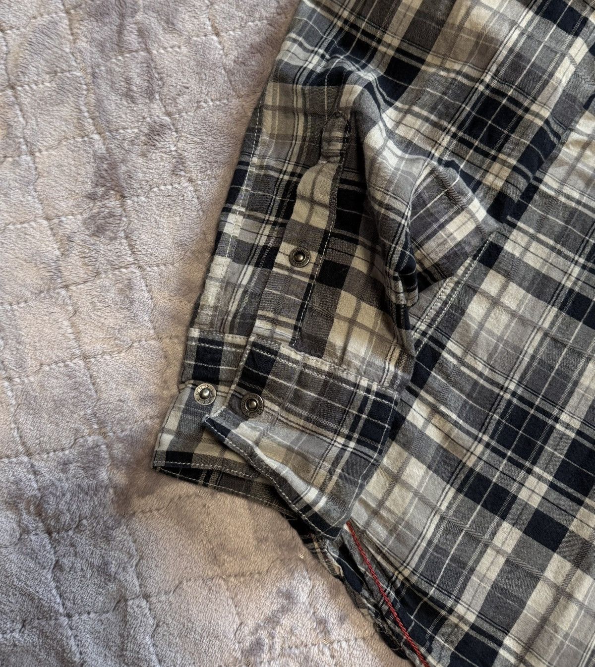 Harley Davidson × Vintage Vintage Harley Davidson Skull Big Logo Flannel Shirt Plaid Size US XL / EU 56 / 4 - 10 Thumbnail