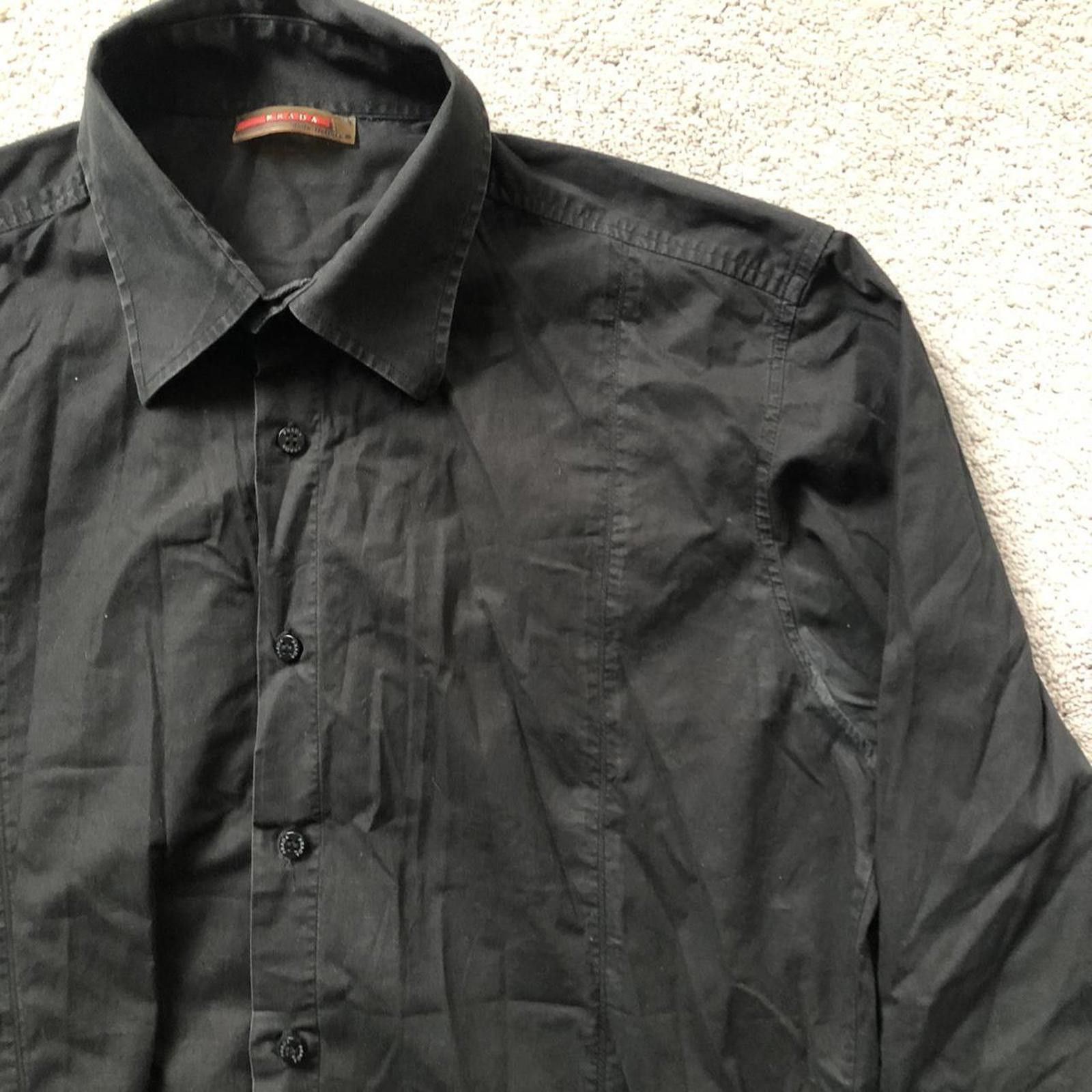 Prada Vintage Prada Red Tab Button Up Shirt Size US XL / EU 56 / 4 - 2 Thumbnail